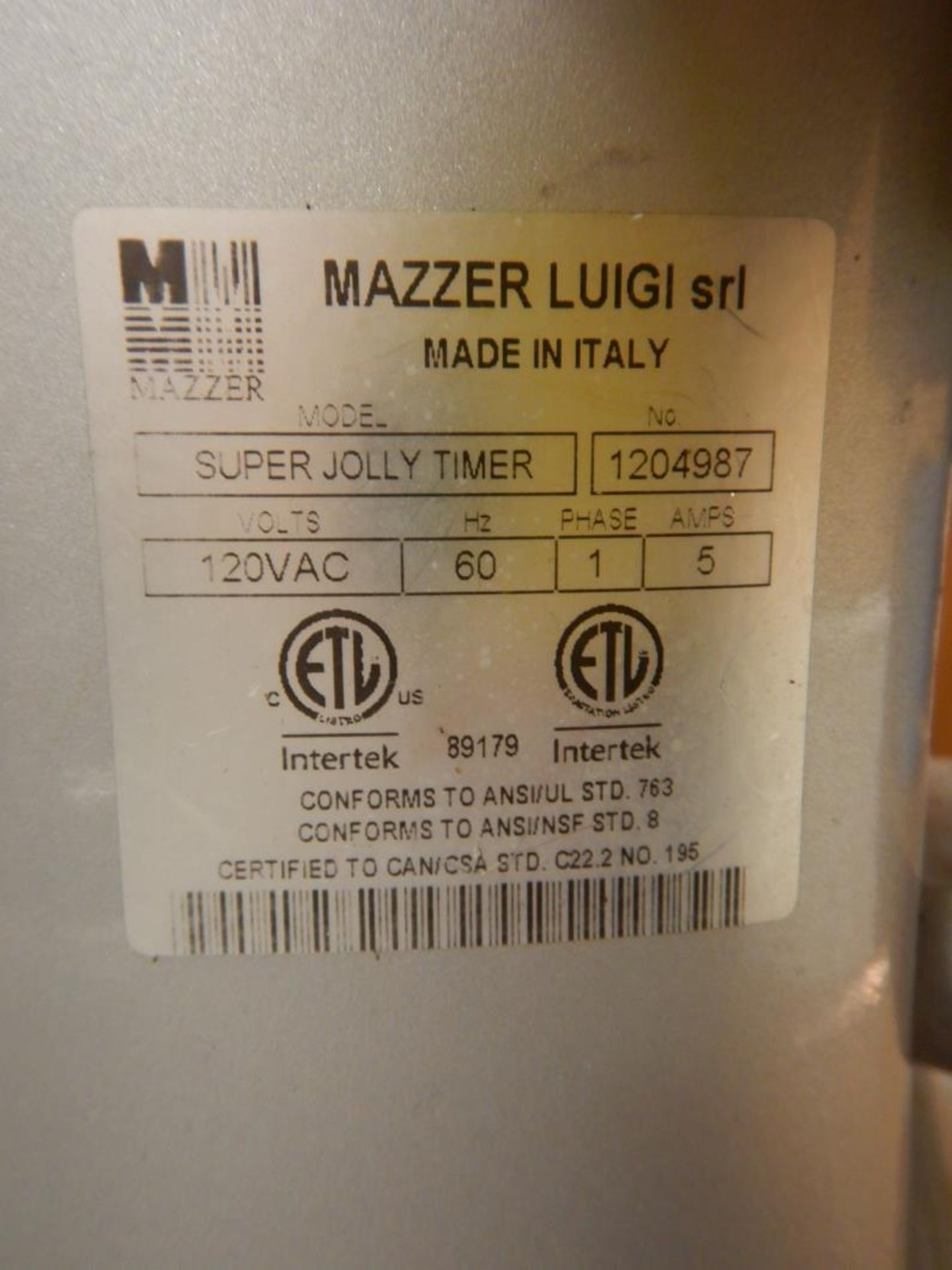 MAZZER SUPER JOLLY TIMER ELECTRONIC EXPRESSO GRINDER S/N 1204987(RECENTLY SERVICED) - Image 3 of 4