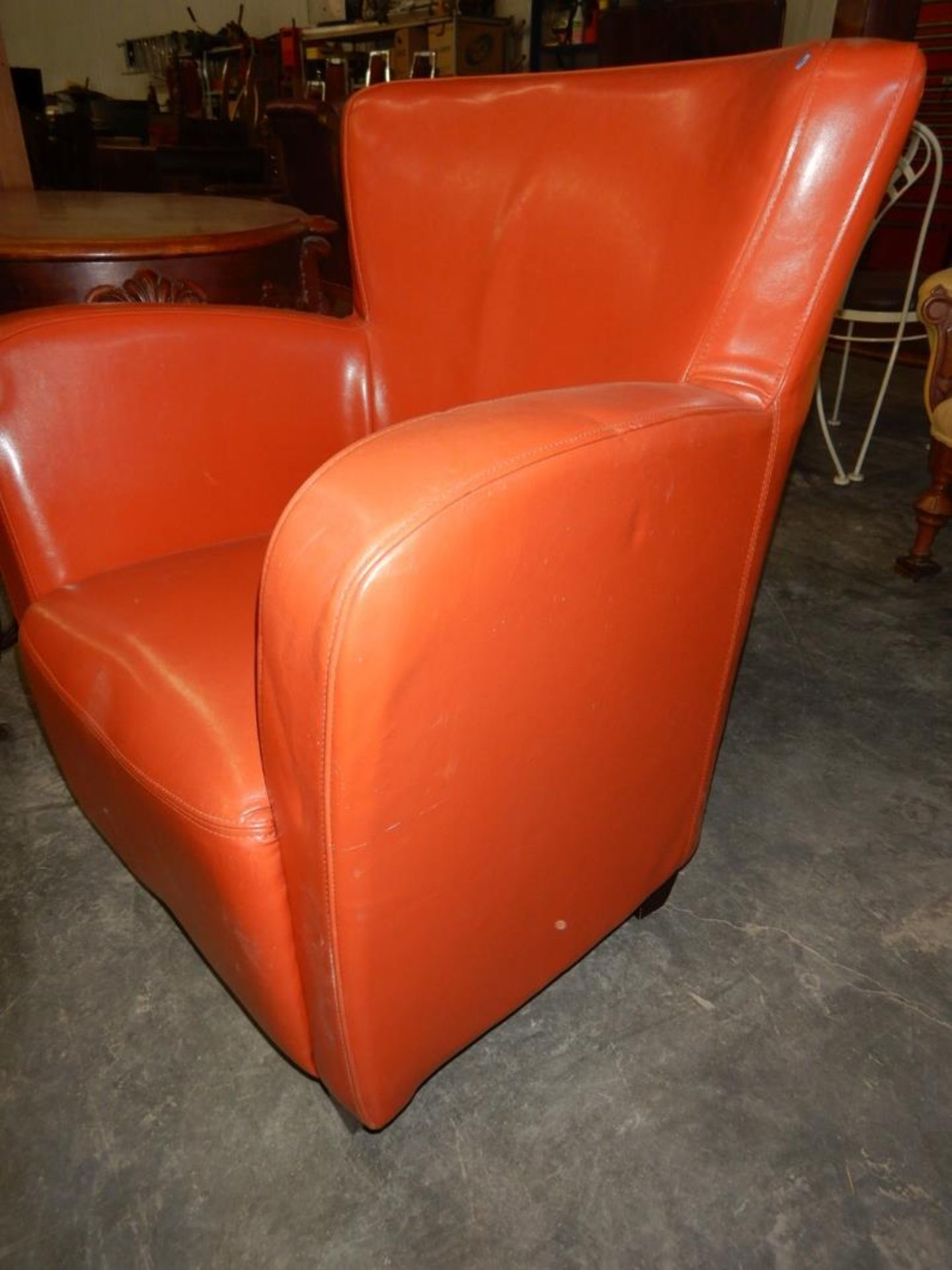 GENTLEMAN'S CHAIRS (2) - BURNT ORANGE - Image 3 of 9