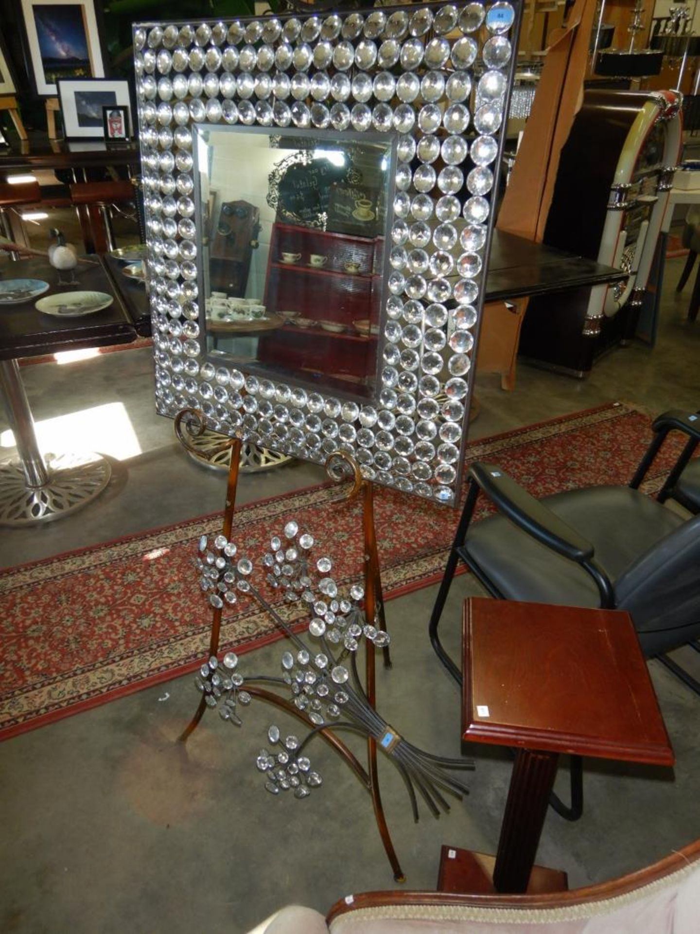 MIRROR W/ CRYSTALS, DÉCOR, EASEL NOT INCLUDED - Image 6 of 6