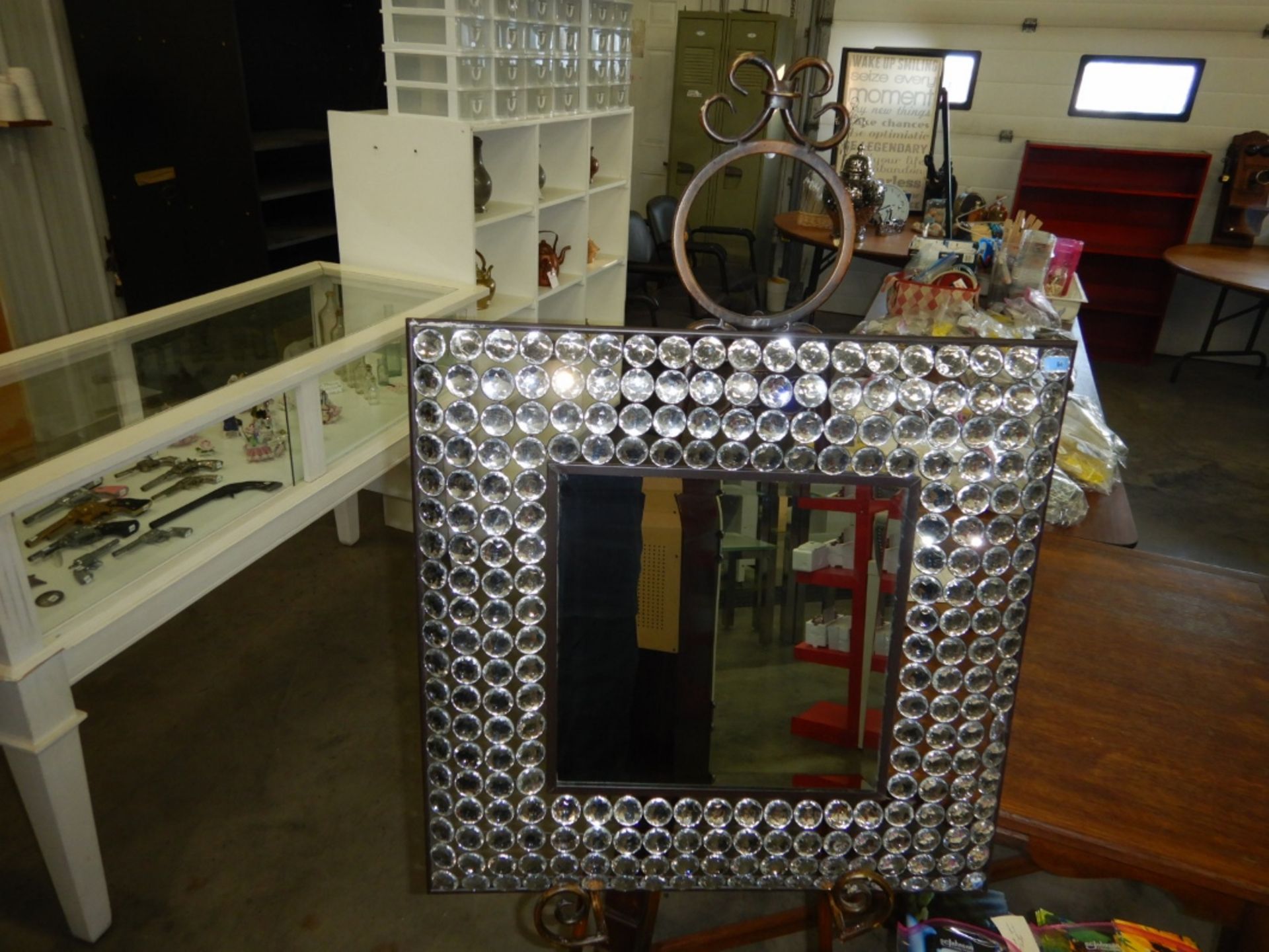 MIRROR W/ CRYSTALS, DÉCOR, EASEL NOT INCLUDED - Image 3 of 6