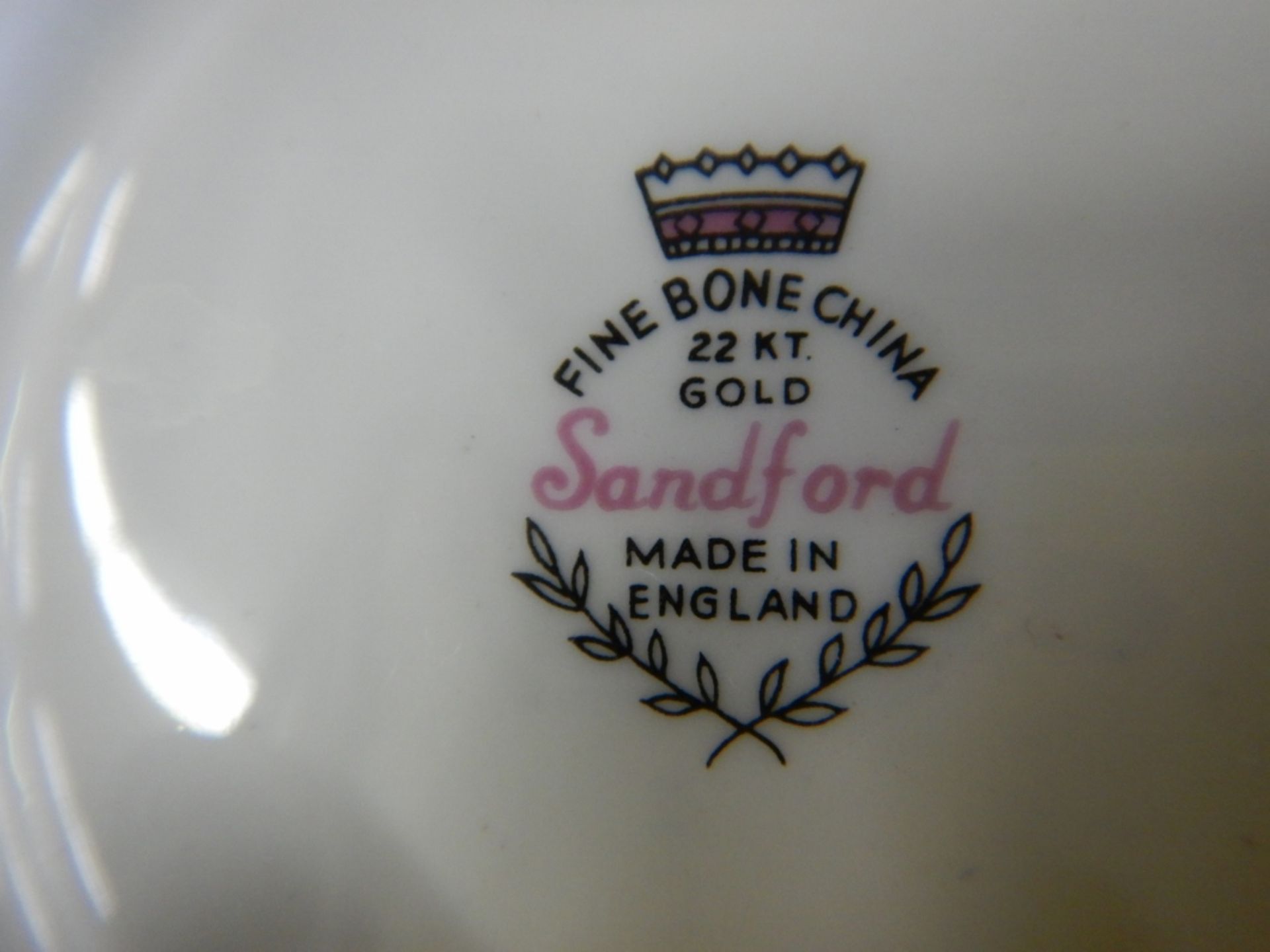 ANTIQUE TEACUPS & SAUCERS - MADE IN ENGLAND - LOT OF 3 - FINE BONE CHINA "PRINCE EDWARD ISLAND" - - Image 5 of 15