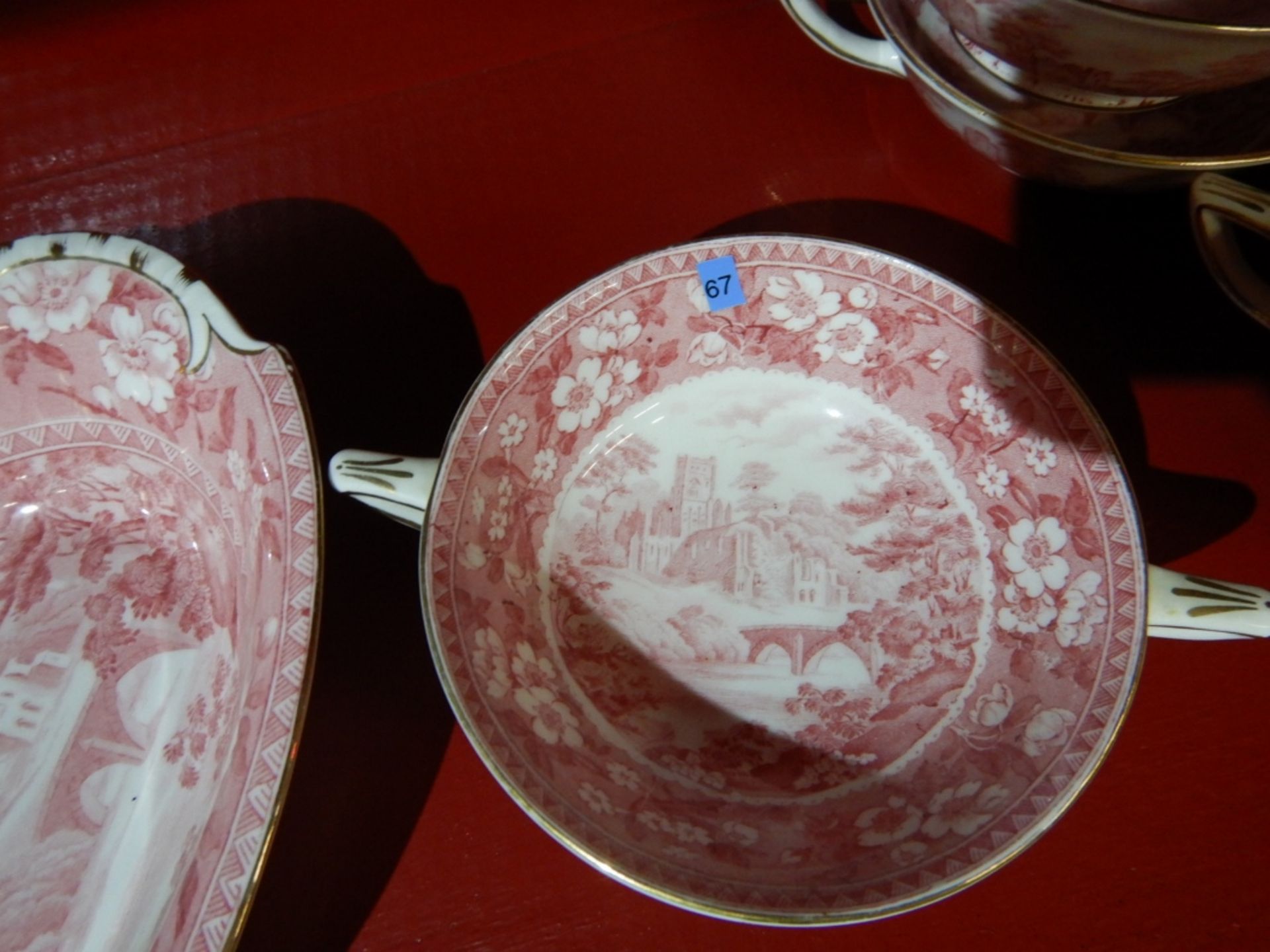 ANTIQUE "RADFORD TOWER" CHINA - COMPLETE DISH & CUP SET - Image 9 of 23