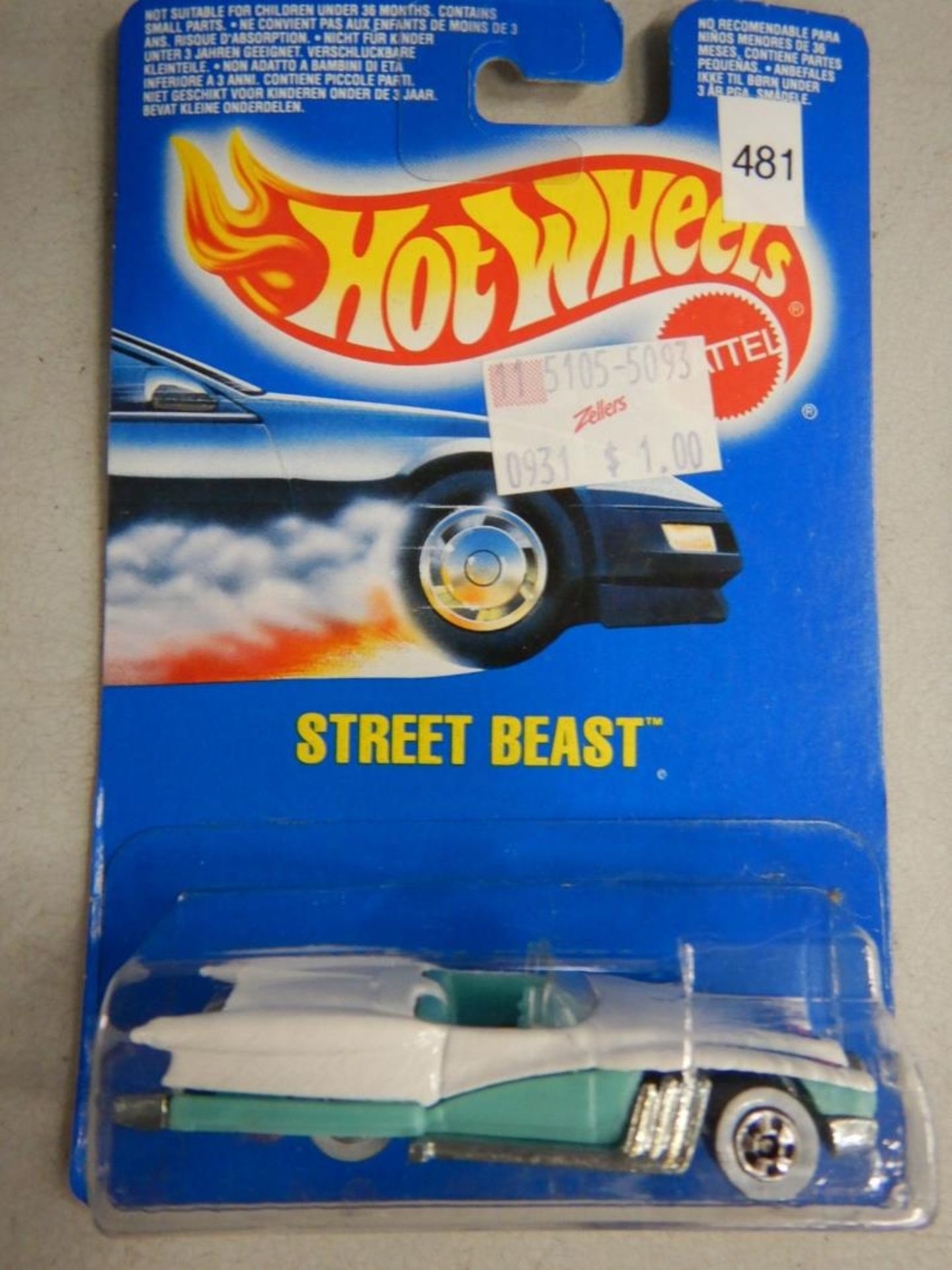 HOT WHEELS CARS - "SOLE-AIRE CX4", "76 CHEVELLE SS 396", "PEUGOT 405", "STREETBEAST", "HYDROJET" - Image 4 of 6