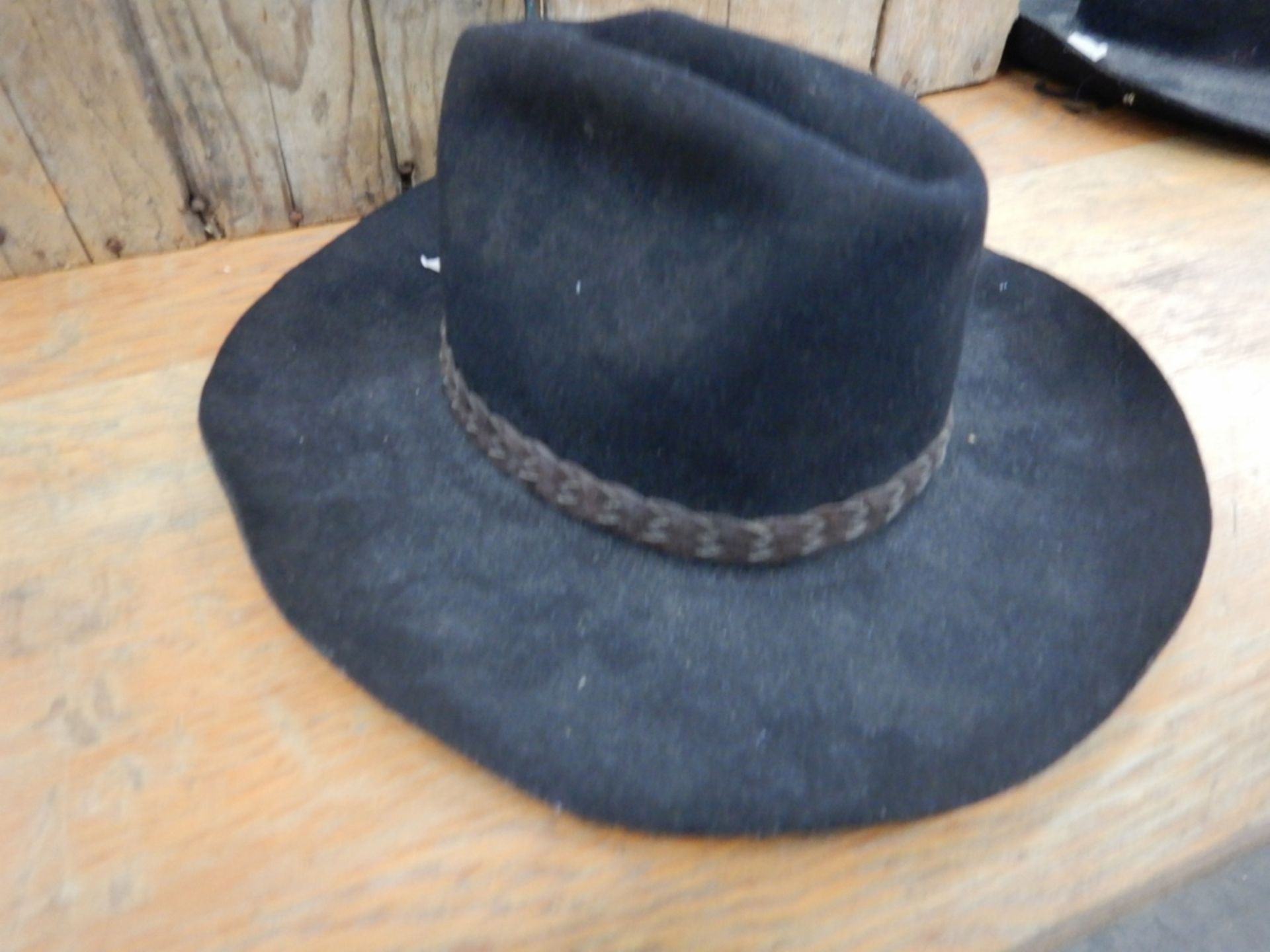 FOUR COWBOY HATS, ASSORTED SIZES & FOUR HORSE SHOES - Image 2 of 15