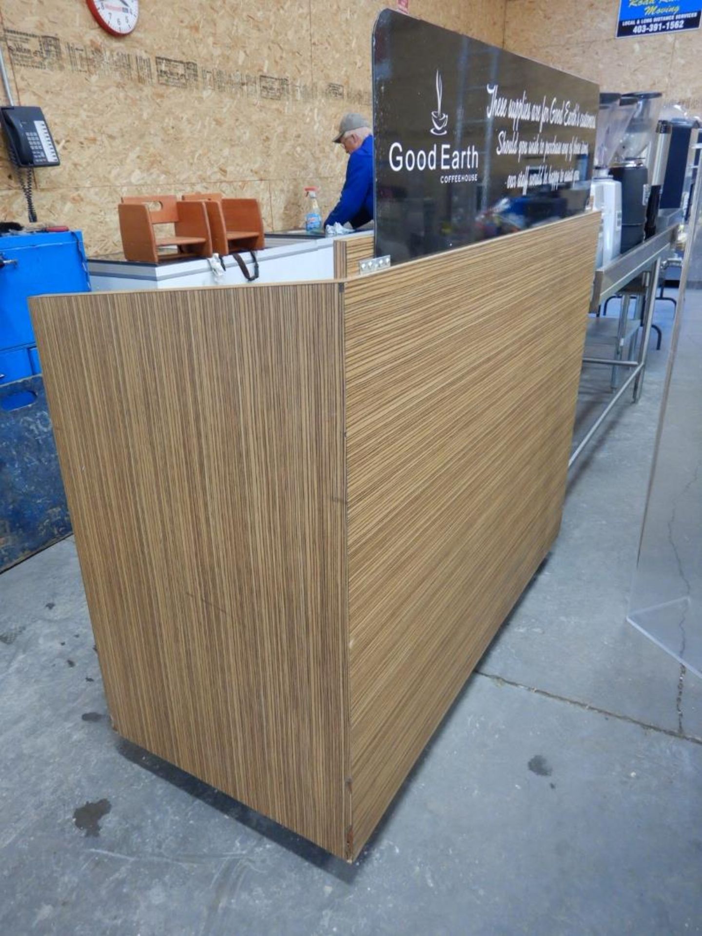 MILLWORK COFFEE SERVICE COUNTER W/CASTERS – 56” - Image 2 of 2