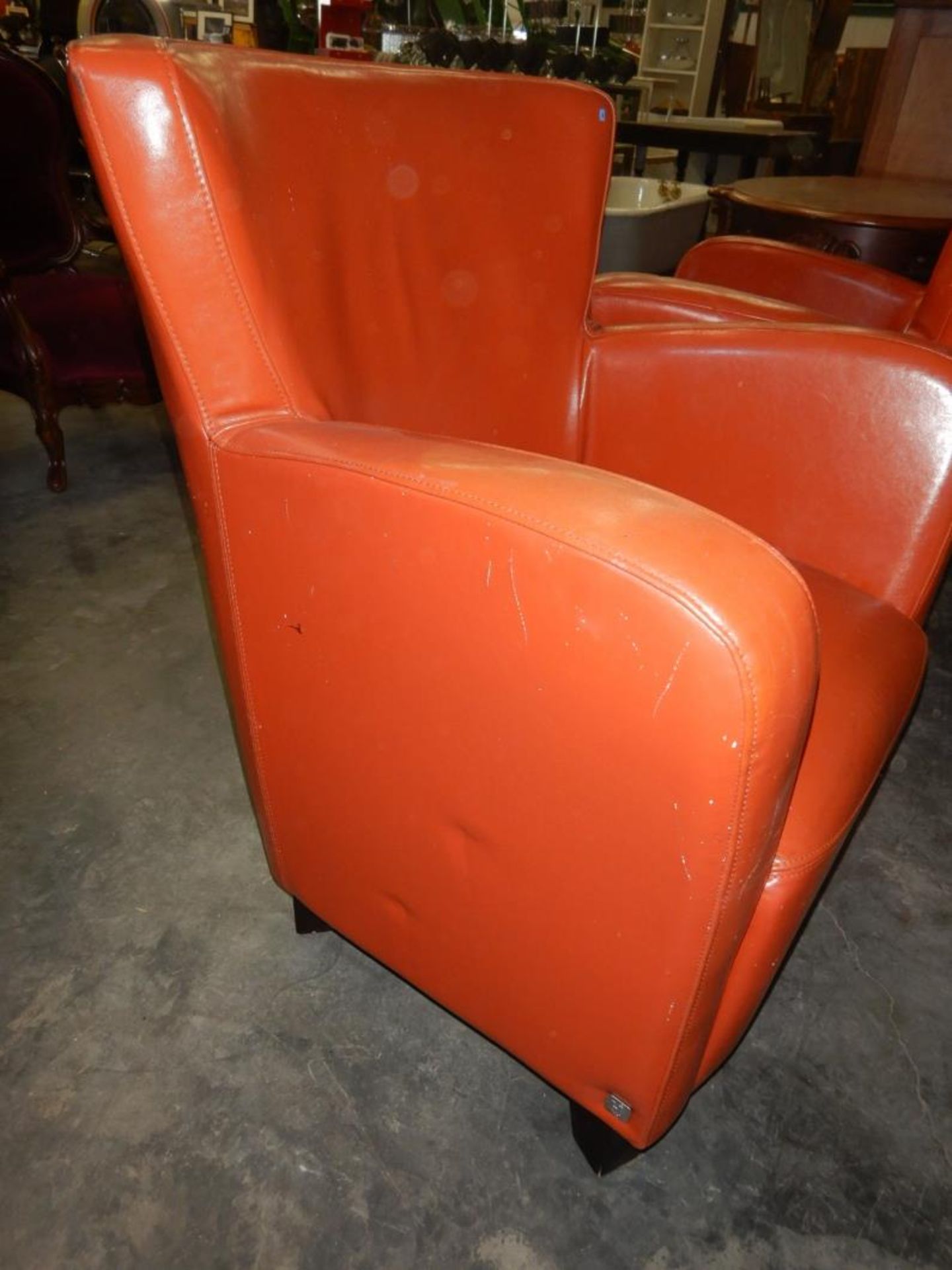 GENTLEMAN'S CHAIRS (2) - BURNT ORANGE