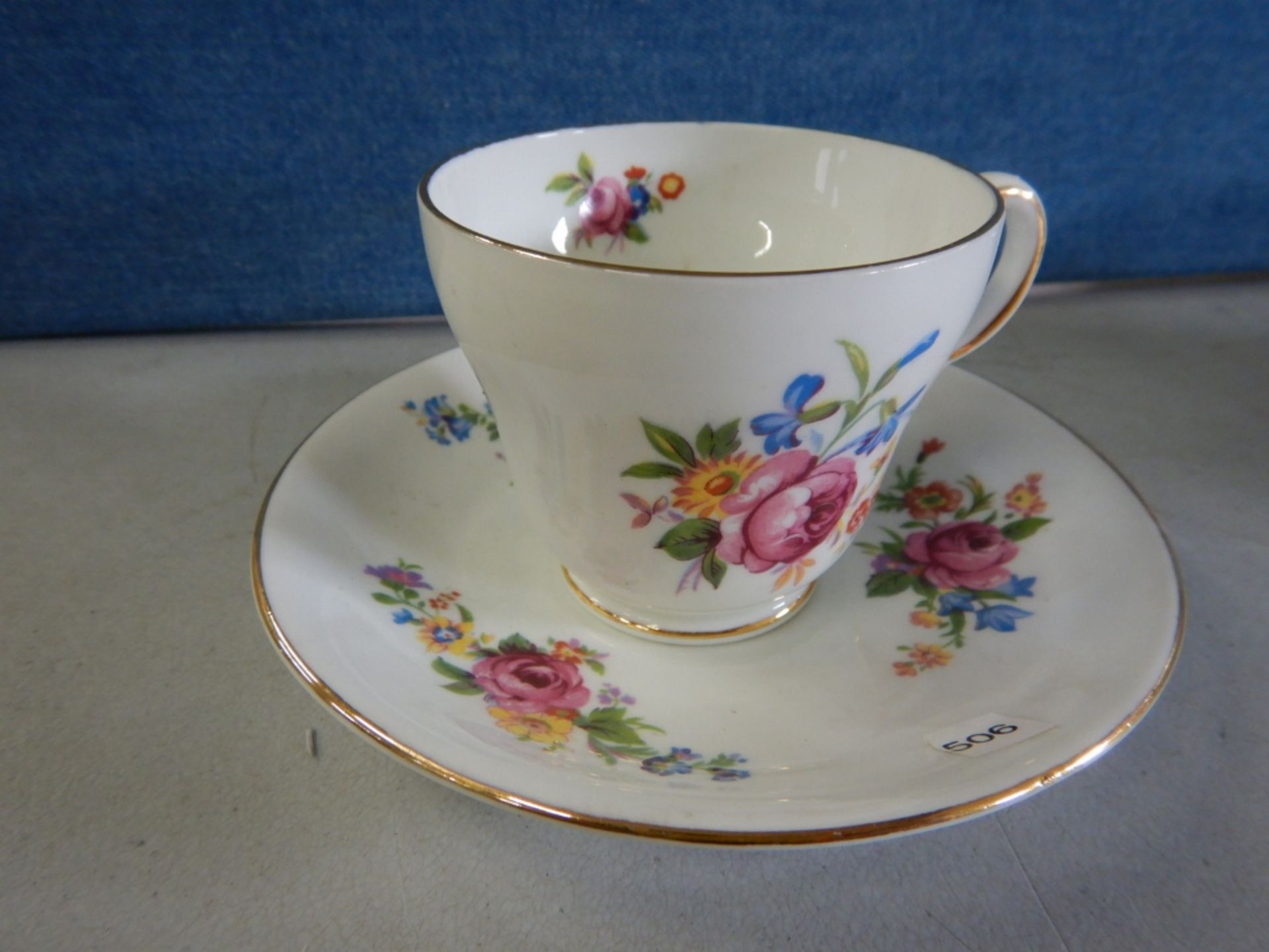 ANTIQUE TEACUPS & SAUCERS - MADE IN ENGLAND - LOT OF 2 - FINE BONE CHINA EST. 1875 "STANLEY" - # - Image 3 of 12