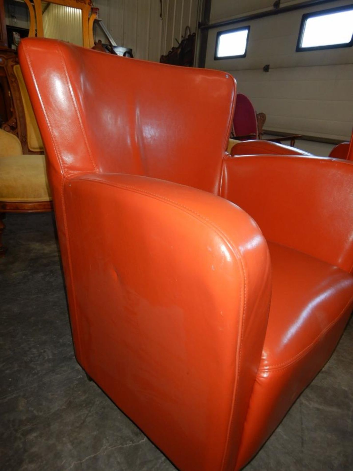 GENTLEMAN'S CHAIRS (2) - BURNT ORANGE - Image 6 of 9