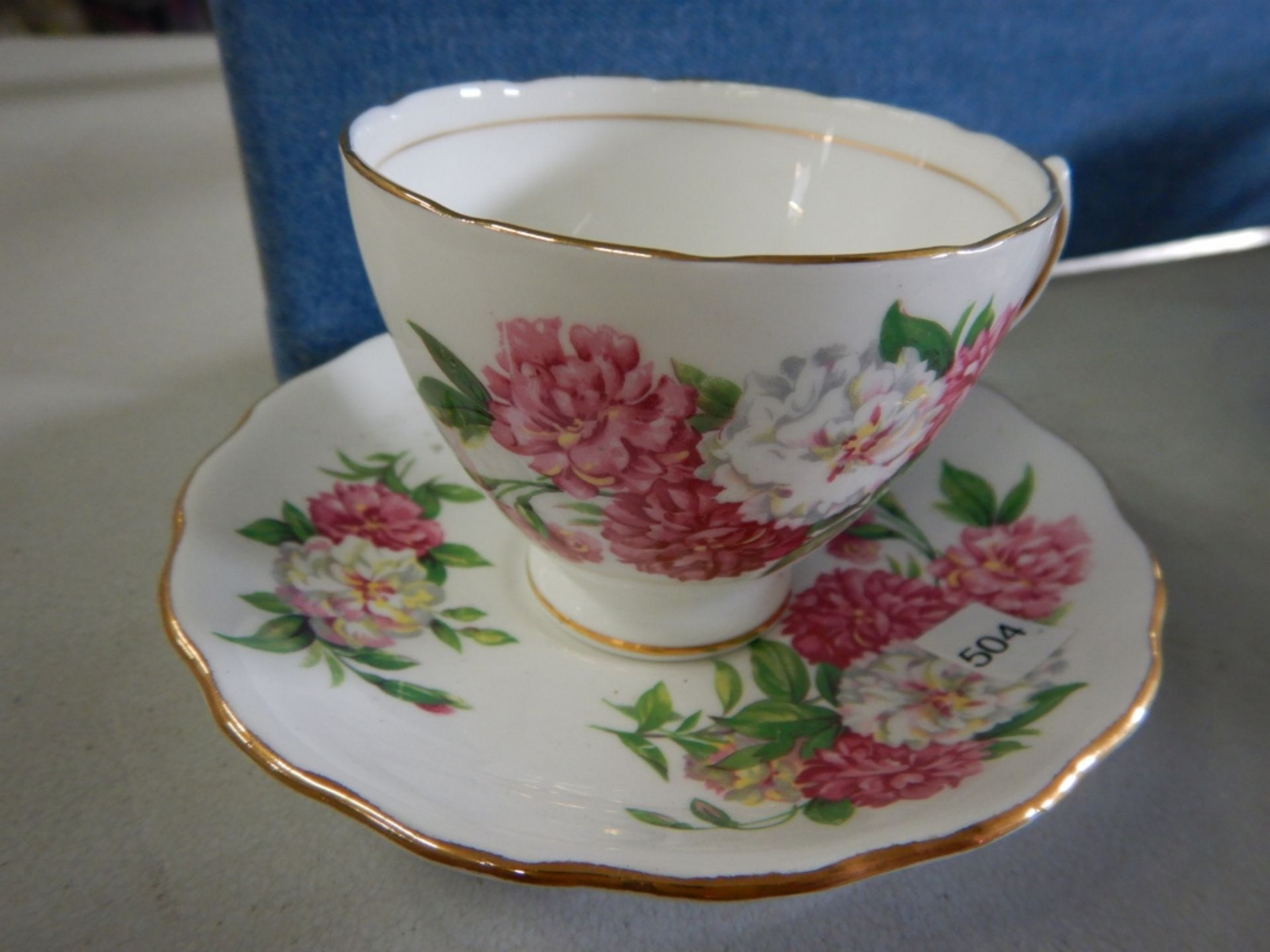 ANTIQUE TEACUPS & SAUCERS - MADE IN ENGLAND - LOT OF 7 - BONE CHINA #8273 - YELLOW FLOWERS, # - Image 3 of 33