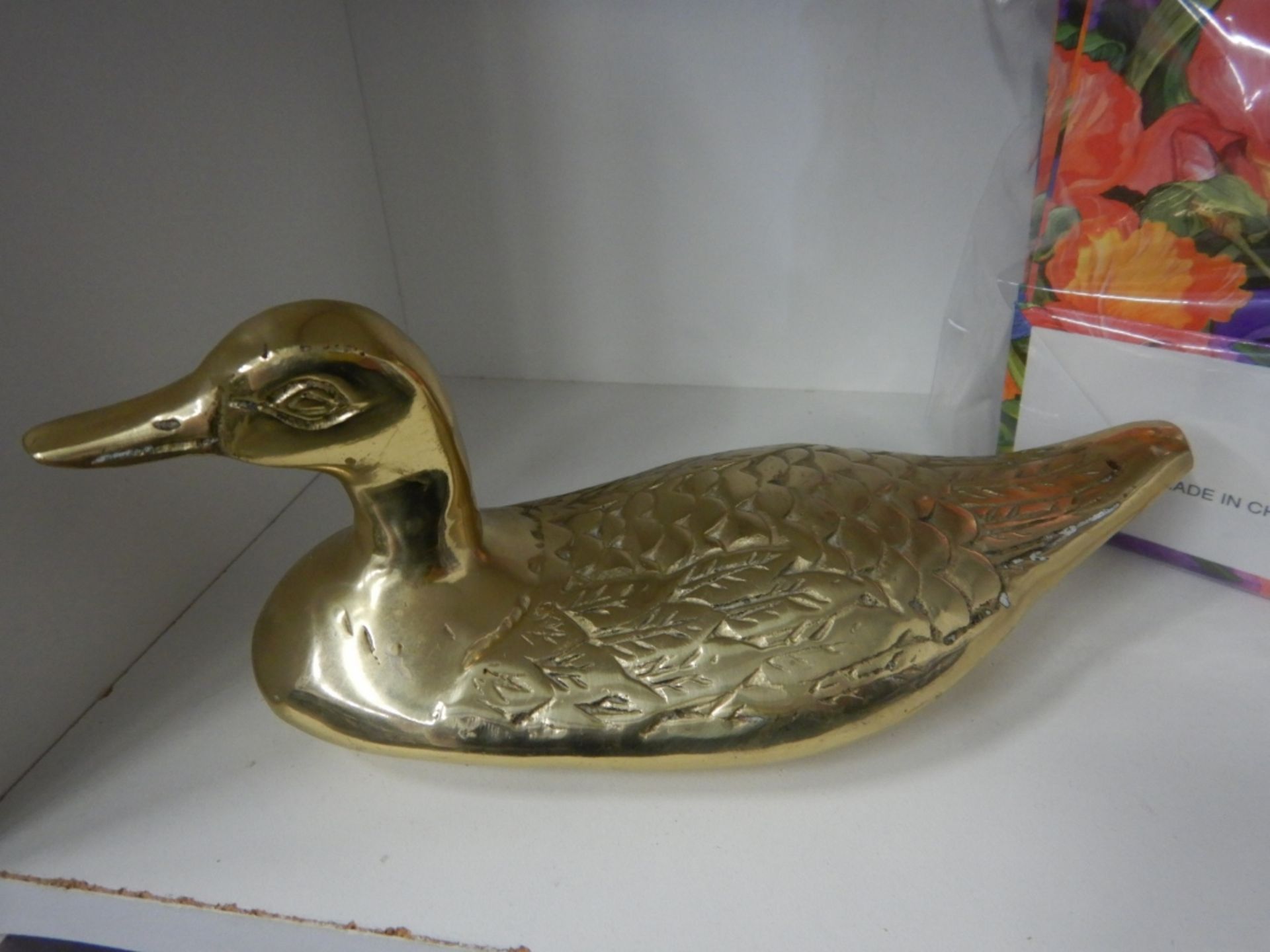 VINTAGE BRASS DUCK W/GIFT BAGS - Image 2 of 3
