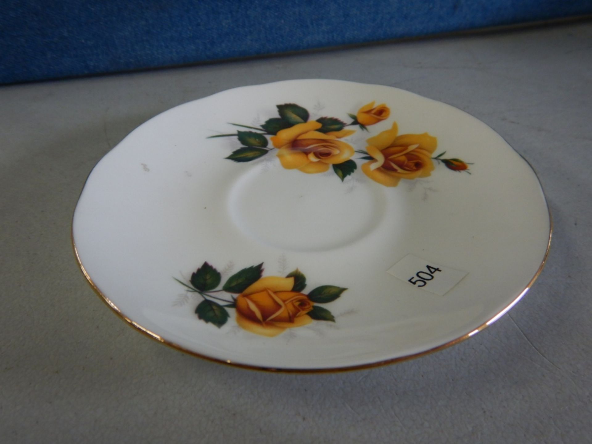 ANTIQUE TEACUPS & SAUCERS - MADE IN ENGLAND - LOT OF 7 - BONE CHINA #8273 - YELLOW FLOWERS, # - Image 21 of 33
