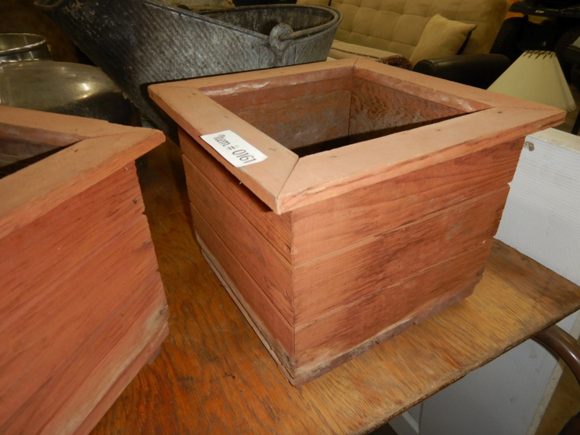 WOODEN BIRD HOUSE & WOODEN CEDAR PLANTER BOXES - Image 3 of 5