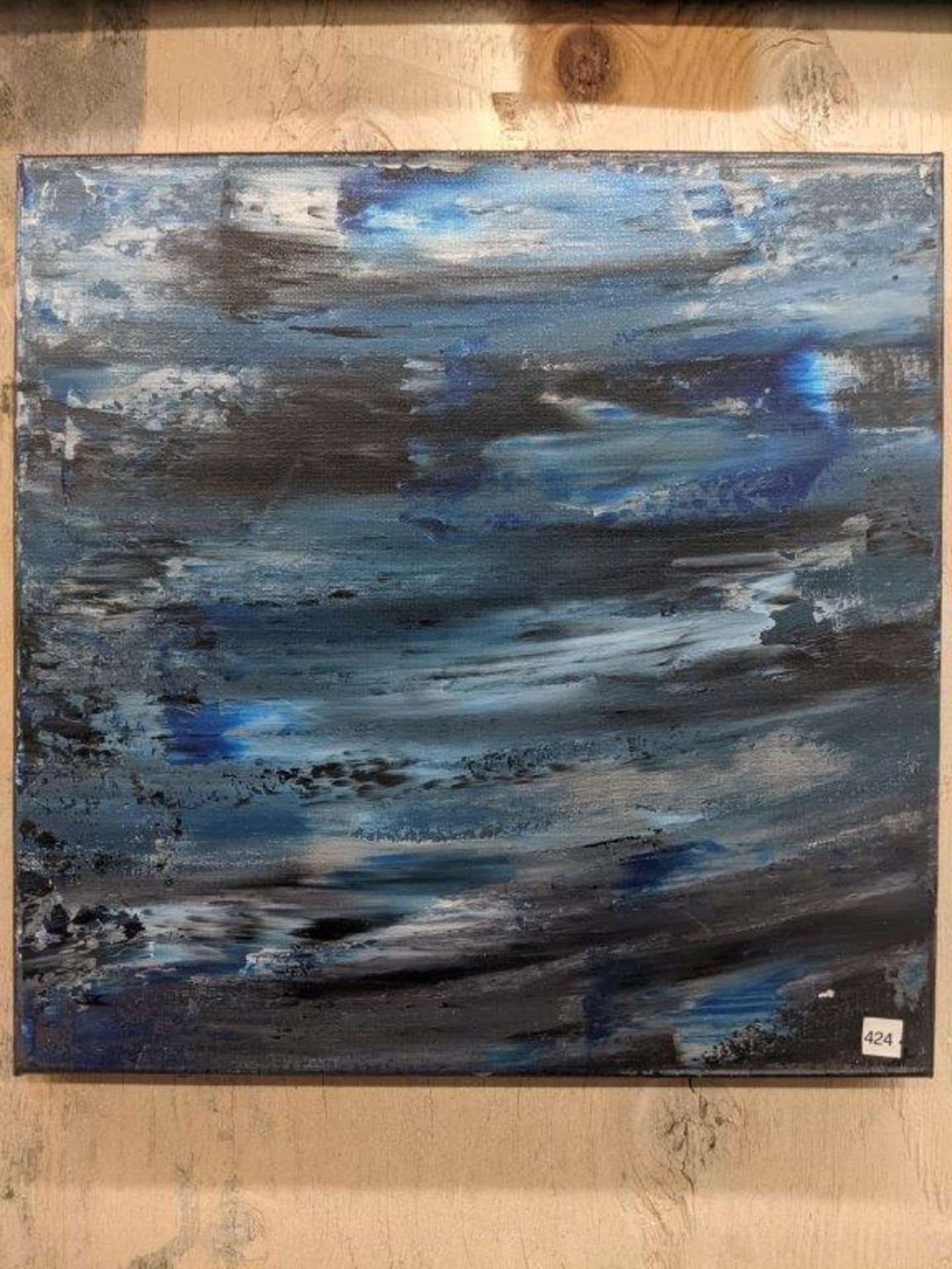 ARTWORK - ORIGINAL PAINTING - "DARKNESS" - 12" X 12" (UNKNOWN ARTIST)