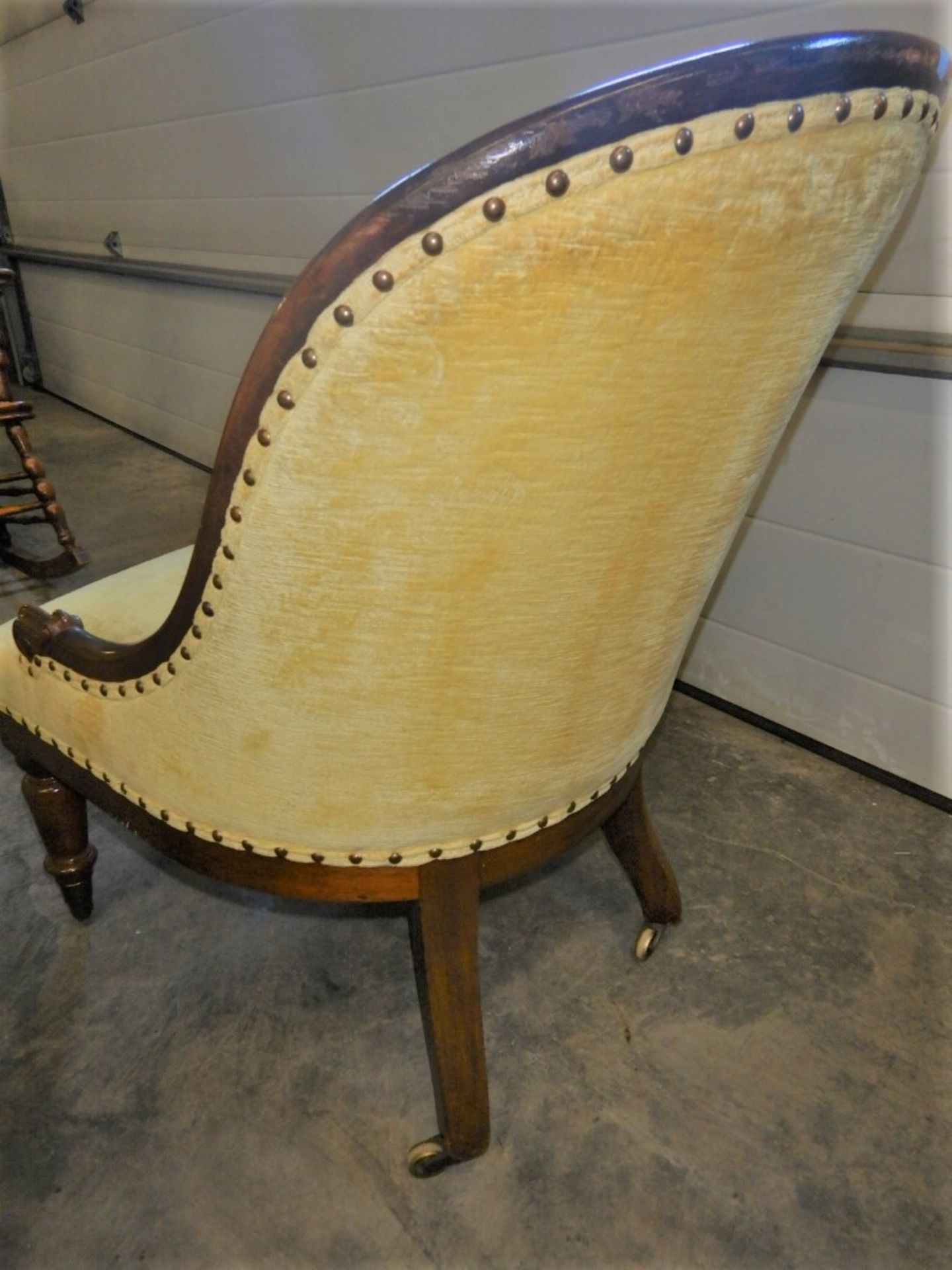 ANTIQUE PARLOR CHAIRS (2) - YELLOW - Image 4 of 13