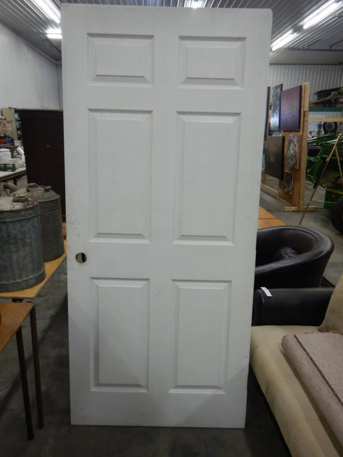 PREVIOUSLY INSTALLED 36" X 80 INTERIOR DOOR W/ HINGES