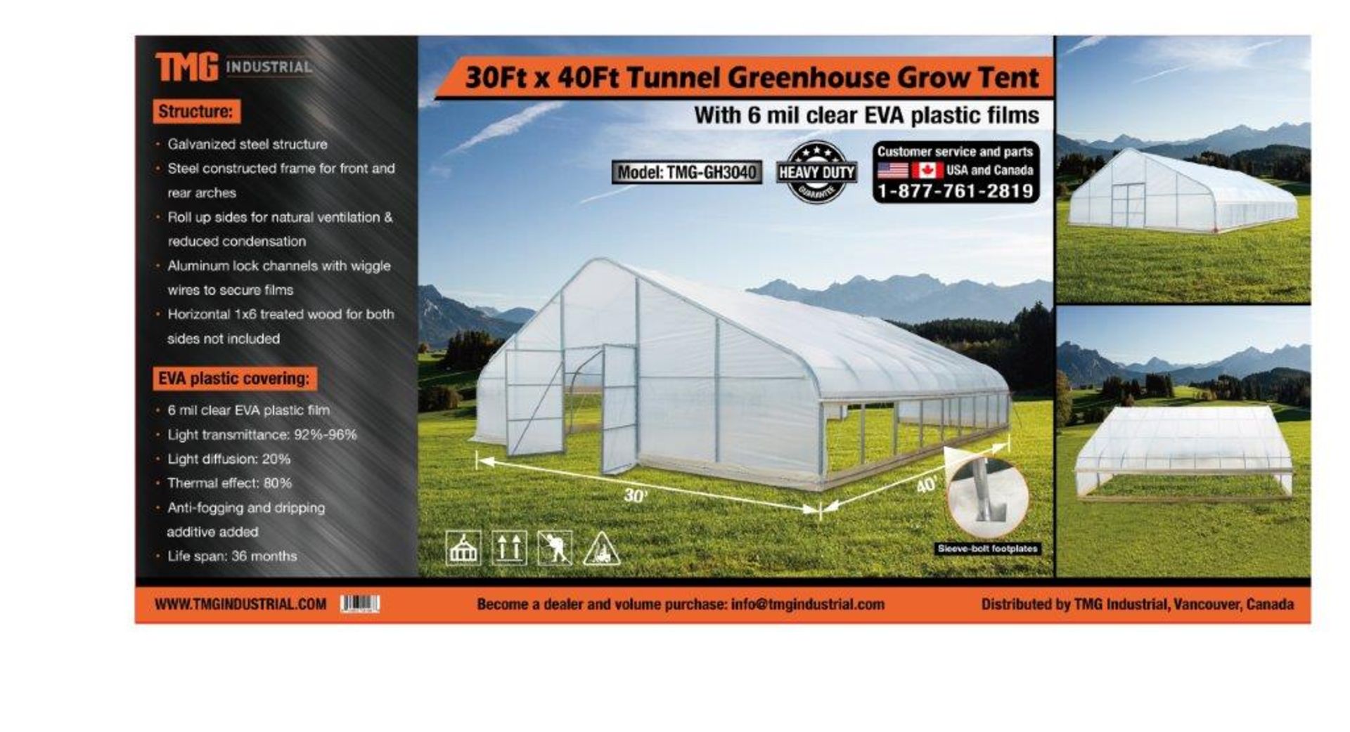 GREENHOUSE 3040 CLEAR EVA 6 MIL - TMG-GH3040 - Image 6 of 8