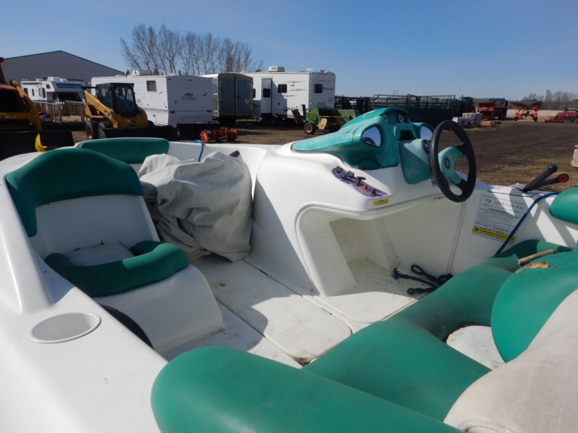 SEAD-DOO CHALLENGER INBOARD JET BOAT (REPAIRS NEEDED) W/ TRAILER - Image 9 of 13