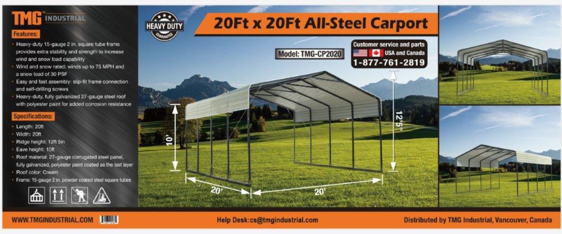 CARPORT 20'X20' - TMG-CP2020