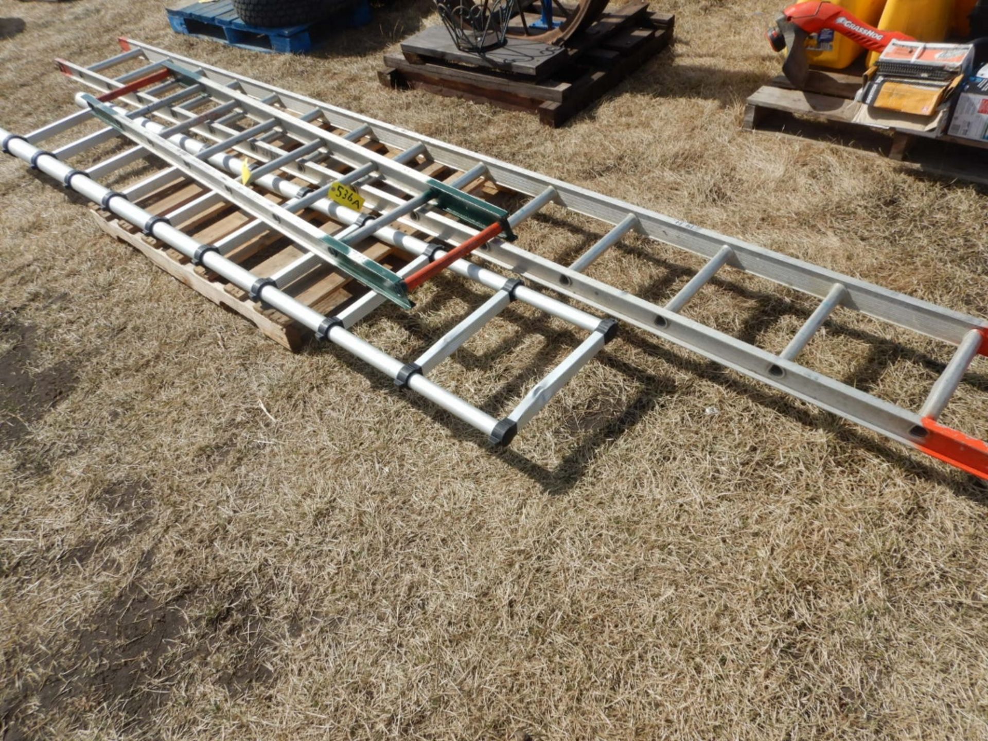 L/O ALUMINUM LADDERS - 7FT, 9FT, 14FT