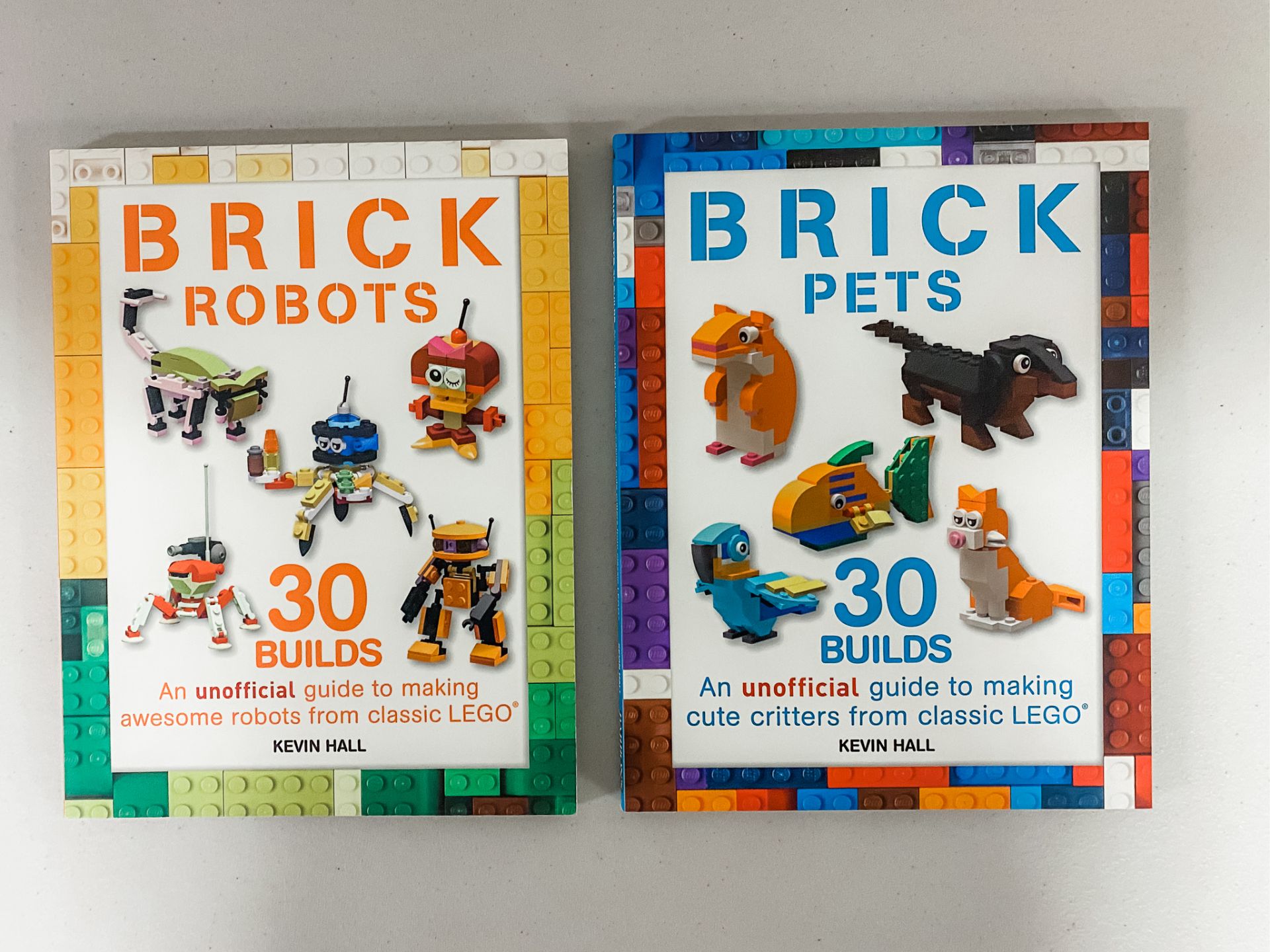 x2 lego books - "Brick Robots" and "Brick Pets" - Shepherd's Fold