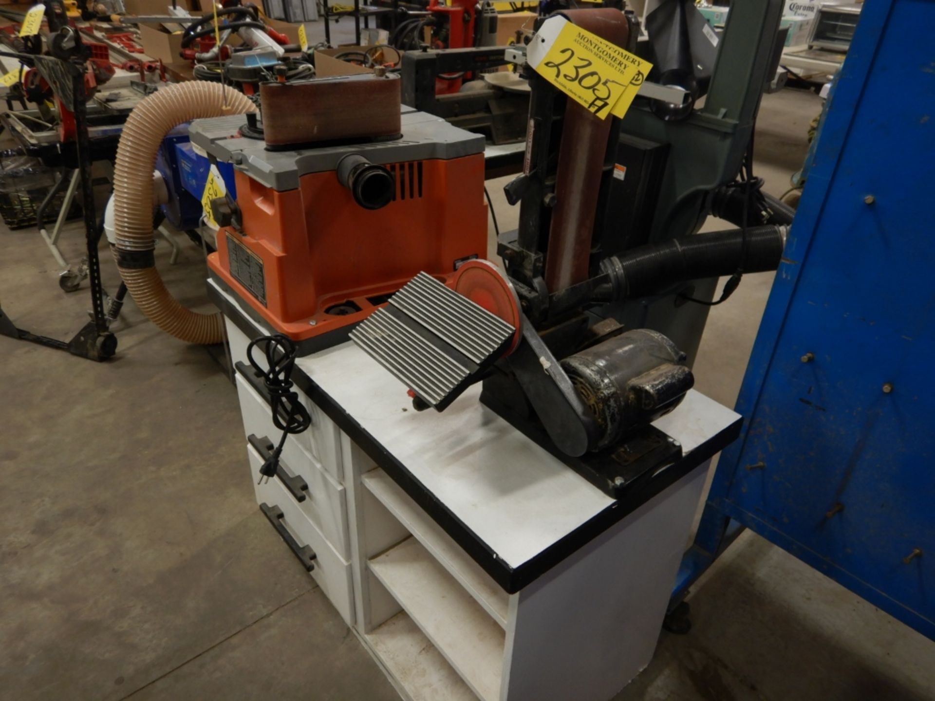 RIDGID EB44242 OSCILLATING EDGE/BELT SPINDLE SANDER AND SOLID CRAFT 4" BELT AND DISC SANDER - Image 2 of 12