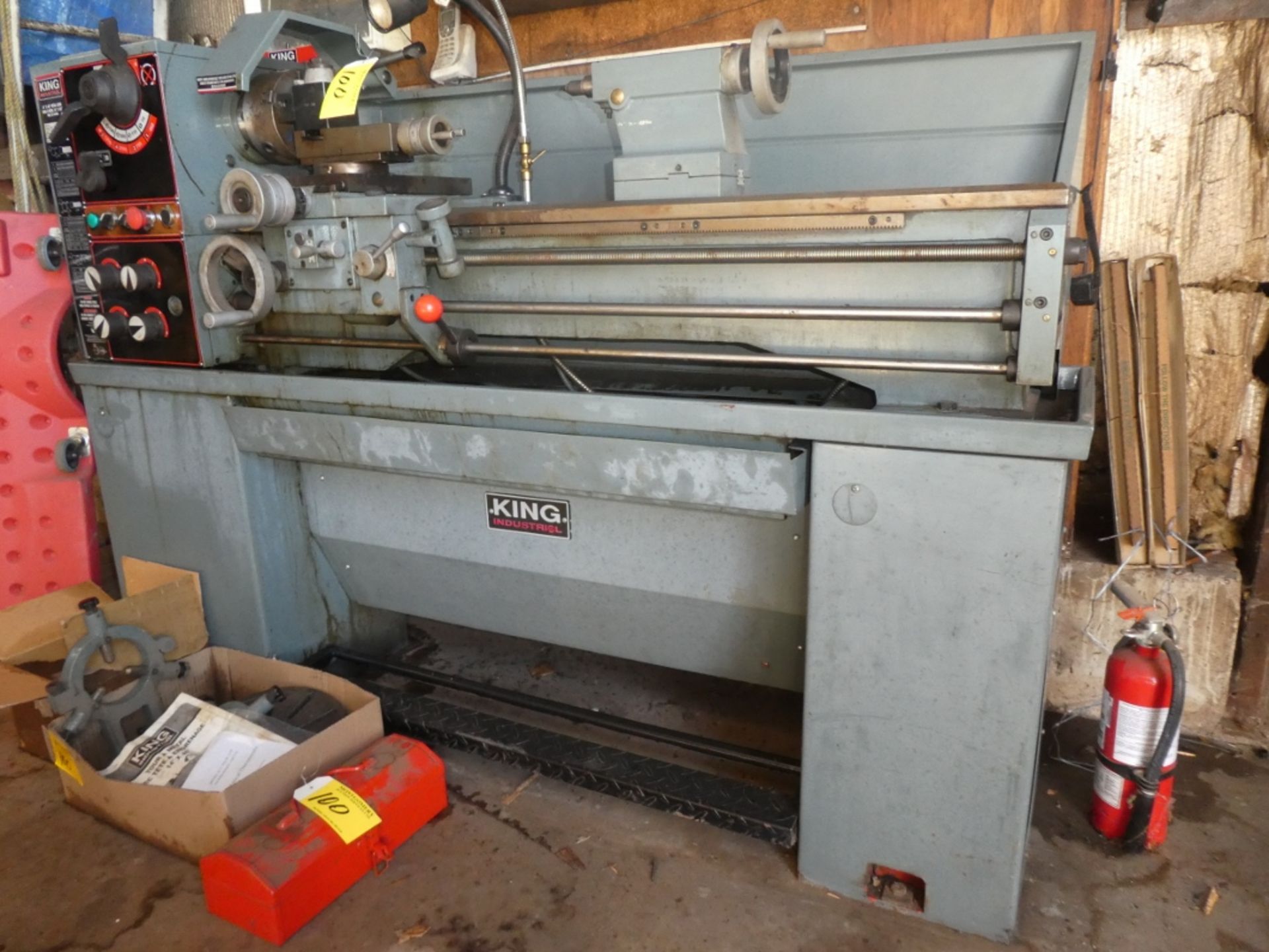 2005 KING INDUSTRIAL 14IN X 40IN METALWORKING ENGINE LATHE W/ 1IN BORE, HP/CV 2, SINGLE PHASE, 240V, - Image 6 of 6