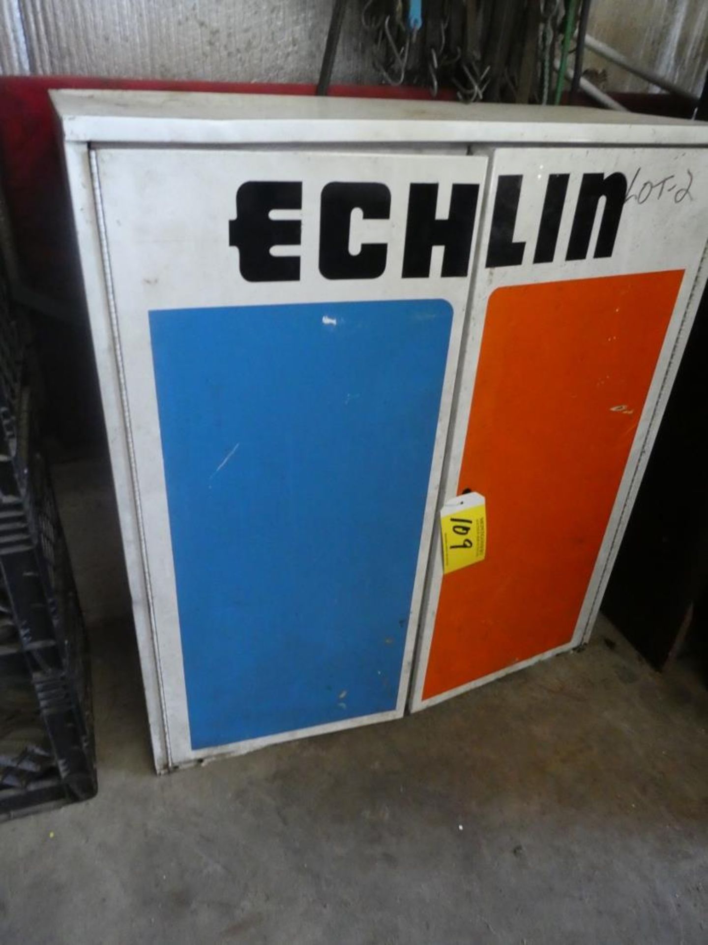 ECHLIN STEEL PARTS CABINET 32IN W X 36IN H X 13.5IN D W/ DOORS