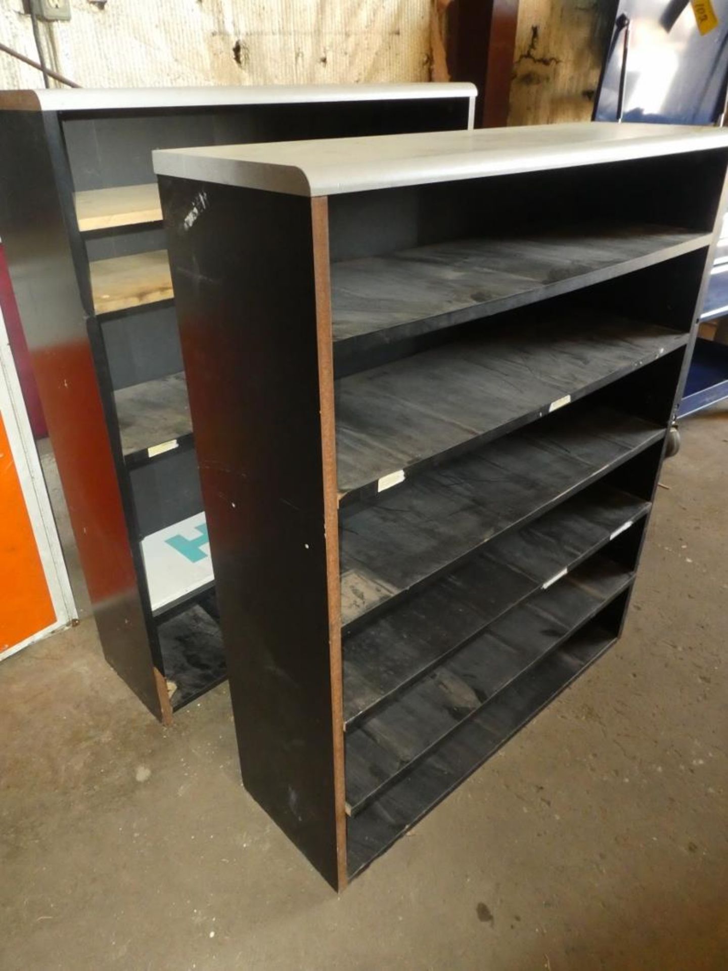 L/O SHELVING UNITS, 37IN L X 46IN H X 12IN W AND 37IN L X 48IN H X 12IN W - Image 2 of 3