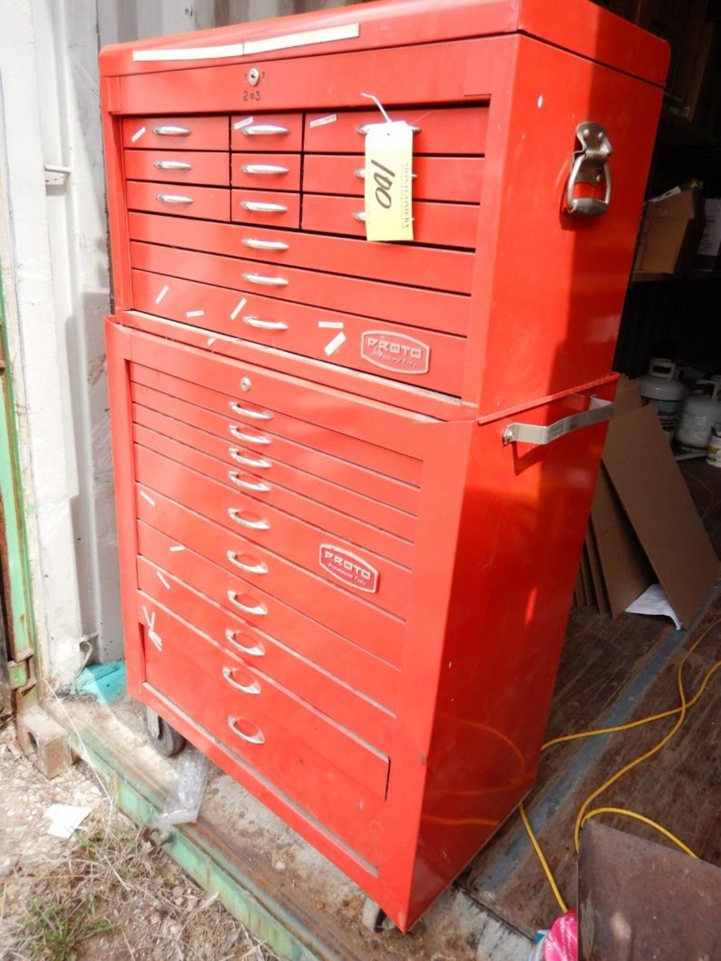 PROTO 22 DRAWER TOOL CABINET ON CASTORS - TOP AND BOTTOM CABINETS - Image 3 of 3