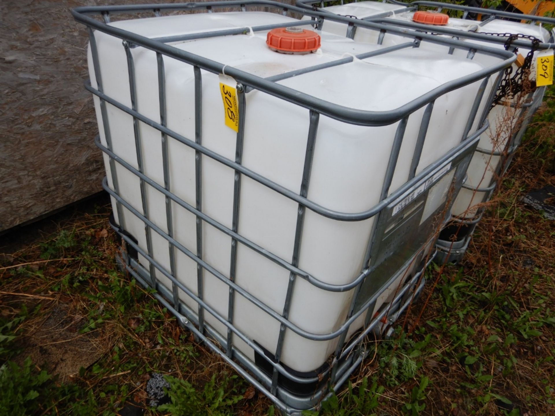 POLY TANK AND ALUMINUM CAGE - Image 2 of 2