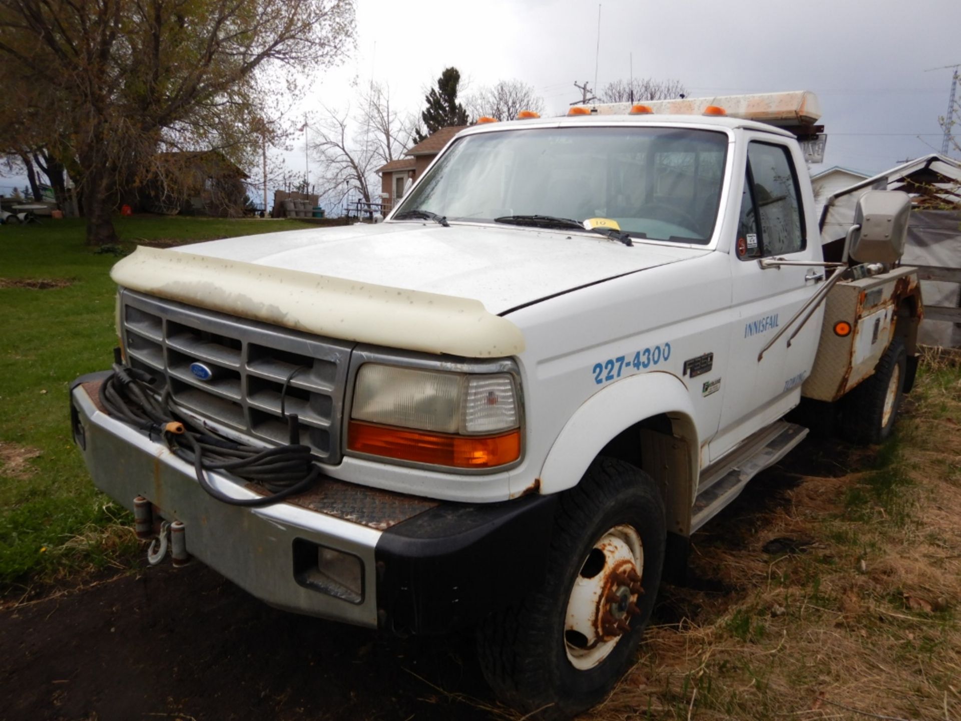 1995 FORD F350 XLT TOW TRUCK W/CENTURY 411 TOWING DECK, DOLLIES W/5 SPD MANUAL-OD TRANS, V8 GAS, - Image 3 of 14