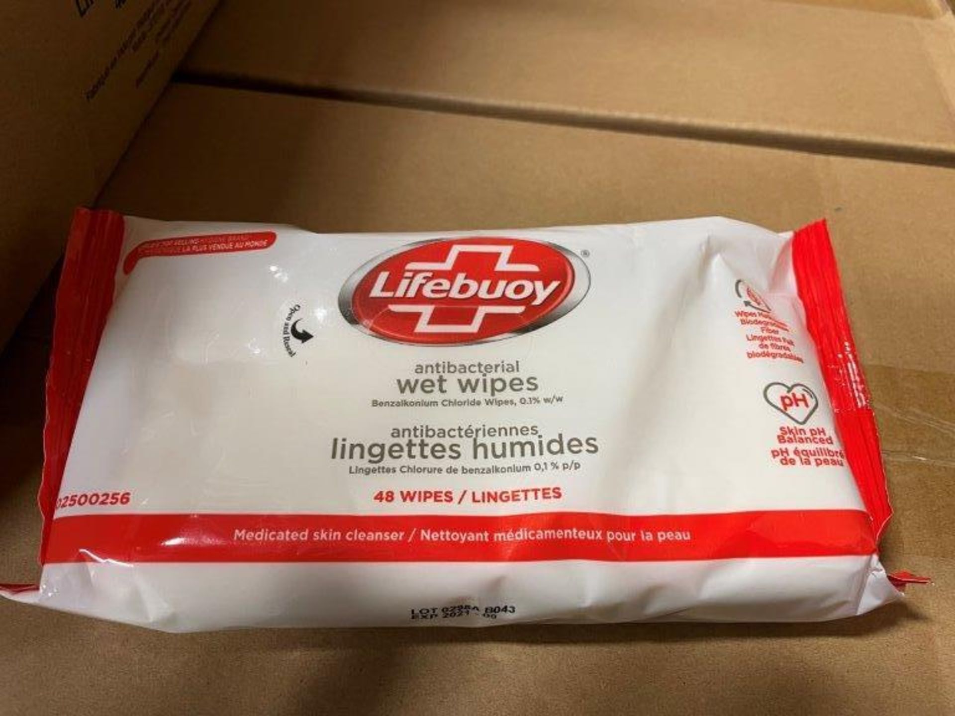 2-BOXES OF LIFEBUOY SANITIZING WIPES 16-PACKAGES PER BOX AND 48-WIPES PER PACKAGE AUGUST 2021