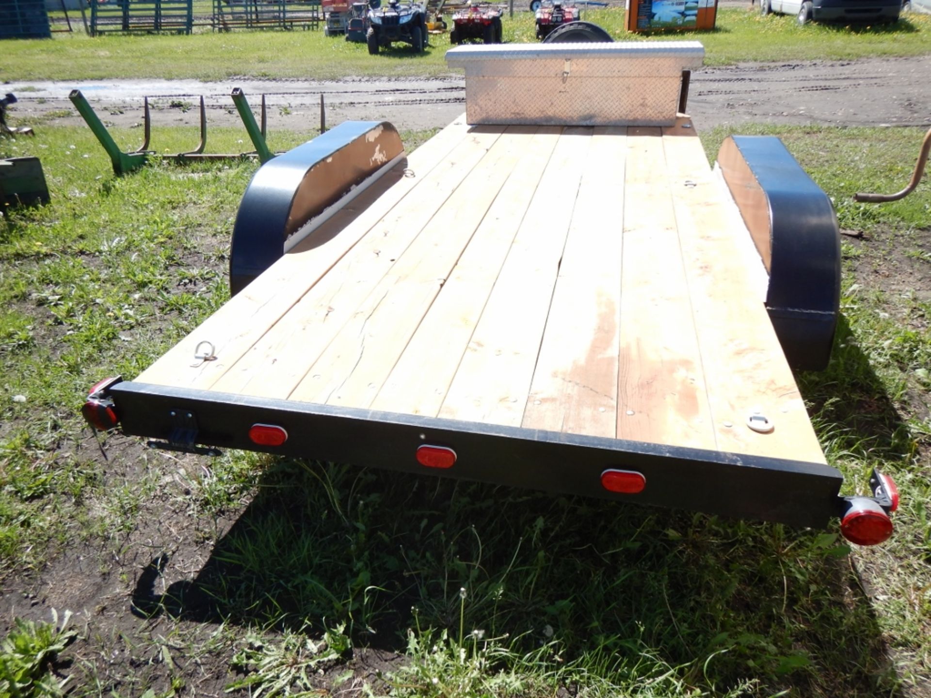 1973 TERRY TAURAS T/A 6 FT X 15 FT TRAILER W/CHECKER PLATE JOCKEY BOX S/N REGISTERED IN ALBERTA