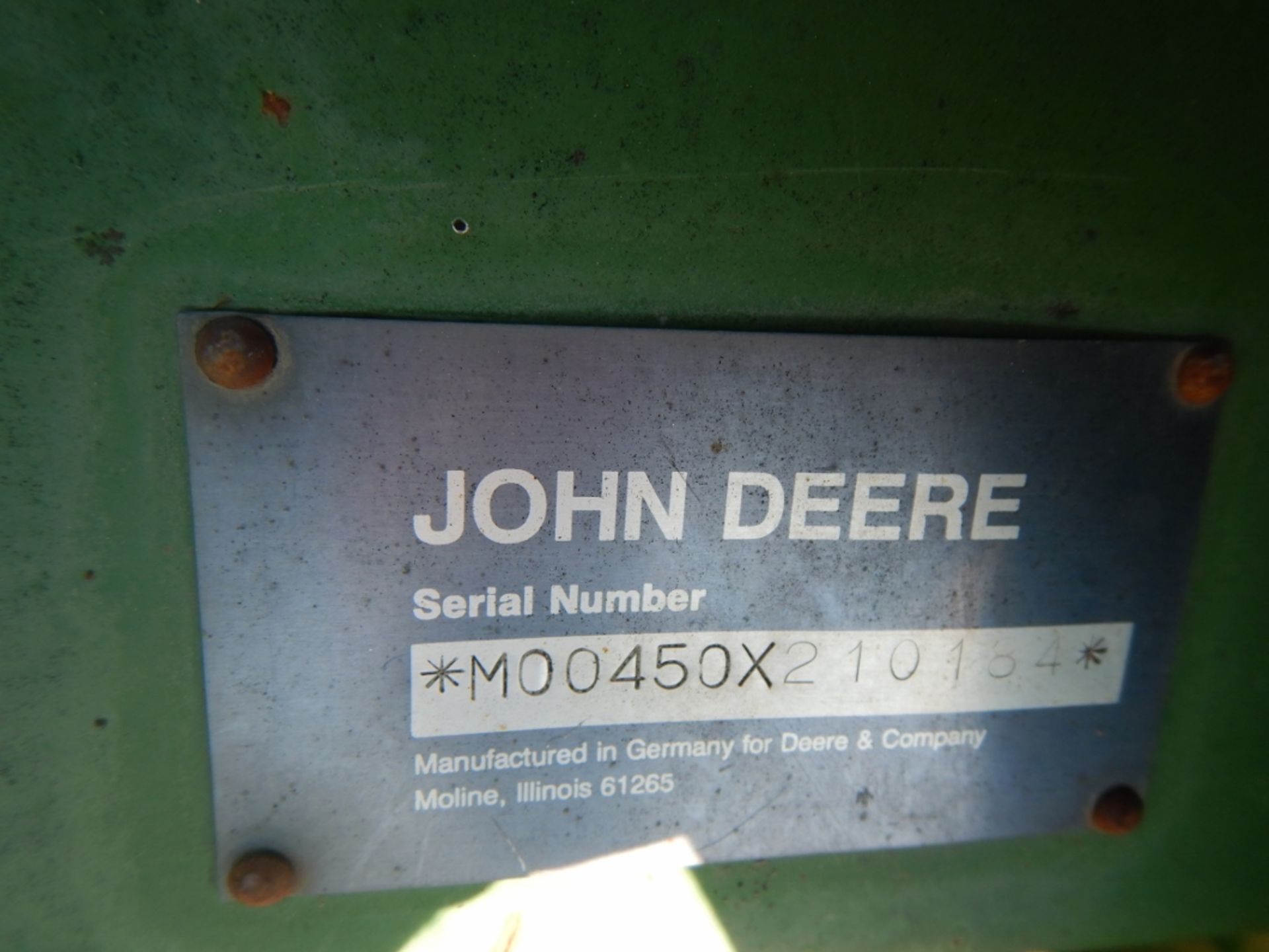 JOHN DEERE 450 53IN -3PT ROTOTILLER ATTACHMENT S/N M00450210164 - Image 3 of 4