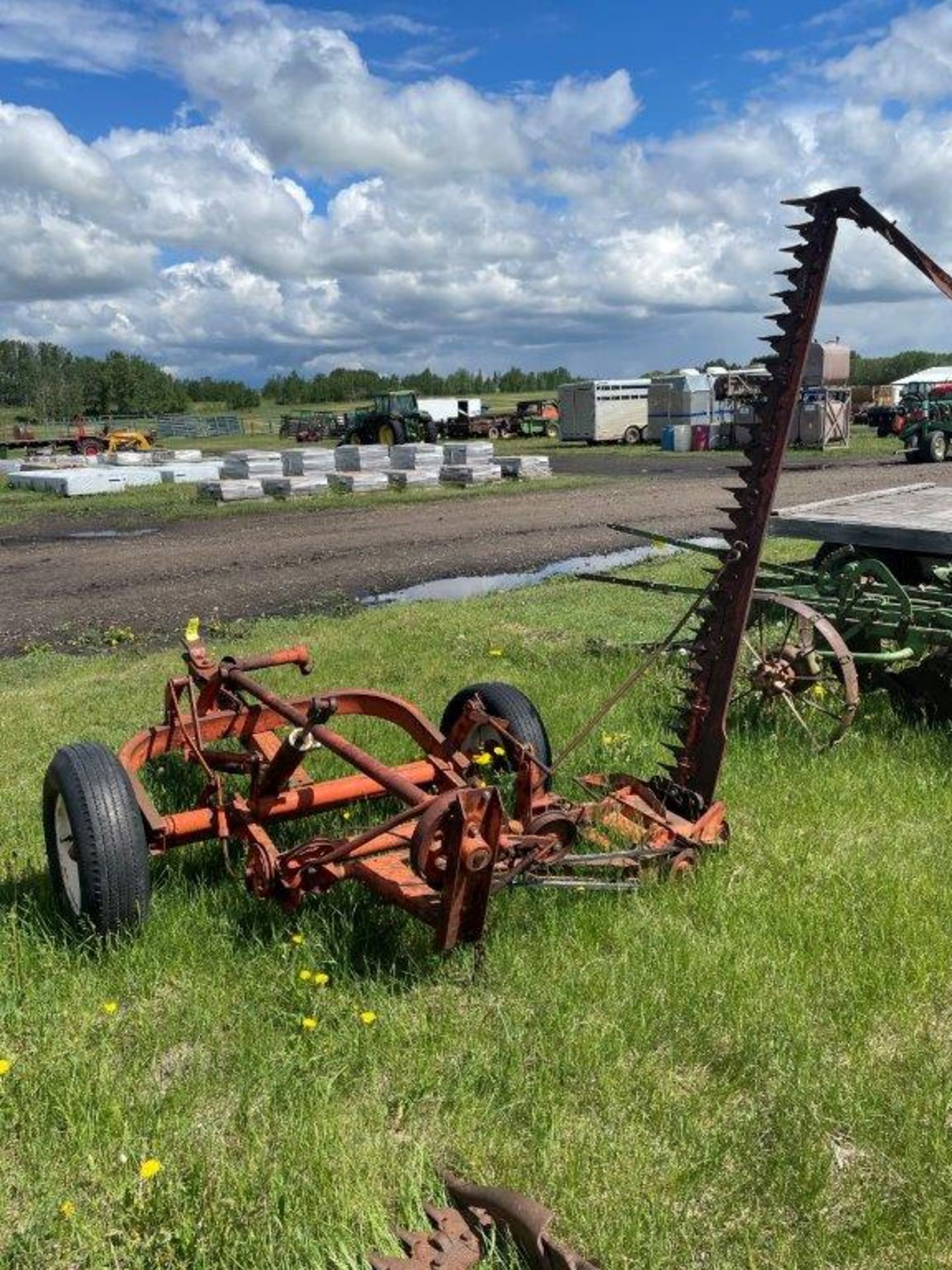 VINTAGE SICKLE BAR MOWER-8FT W/ TWIN WHEEL DRIVE - Image 2 of 3