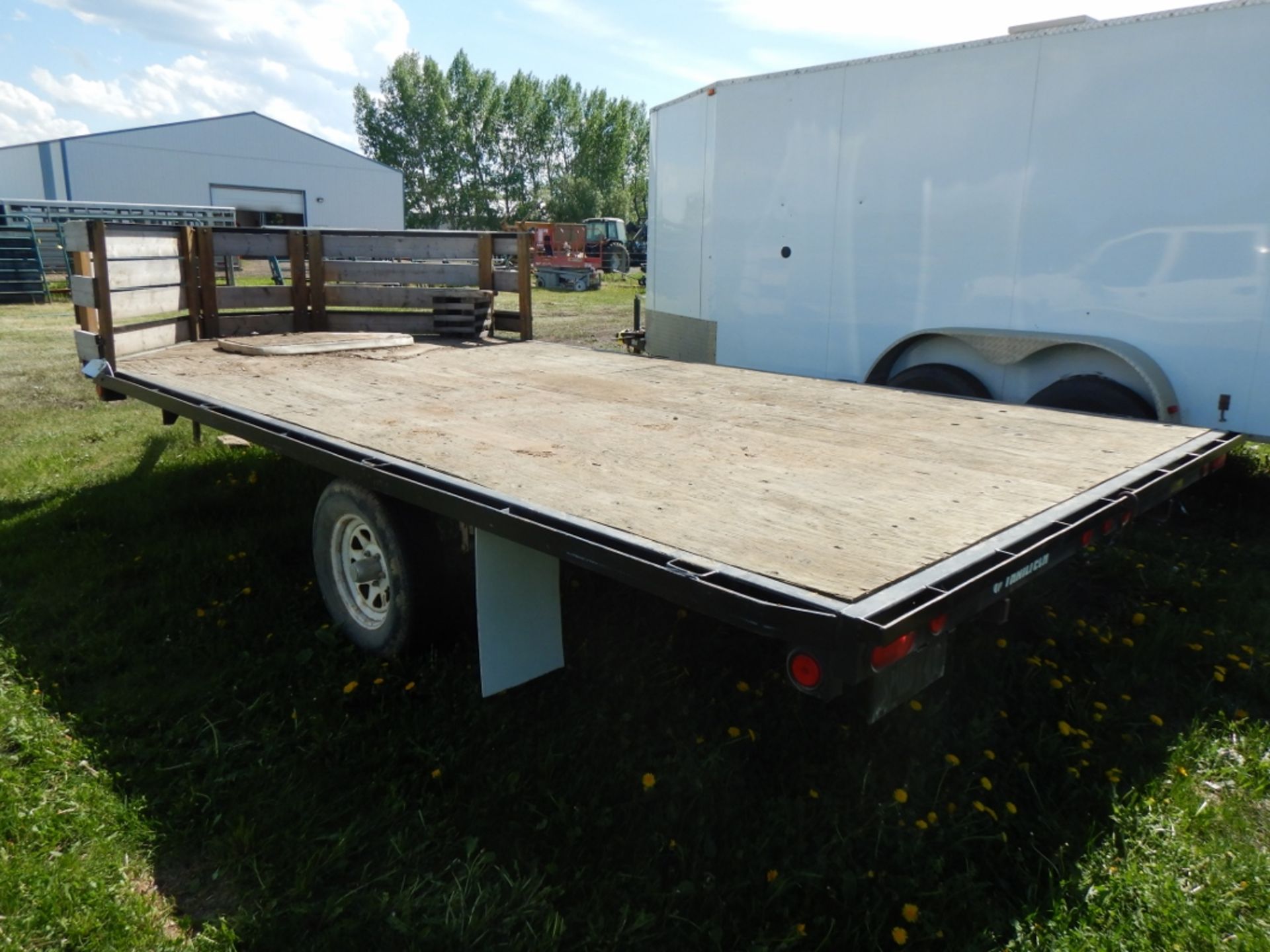 2006 TRAILTECH S/A V-NOSE DECK OVER 8,050 LB 18FT ATV/SLED TRAILER W/ SLIDE OUT LOADING RAMP, S/N - Image 4 of 4