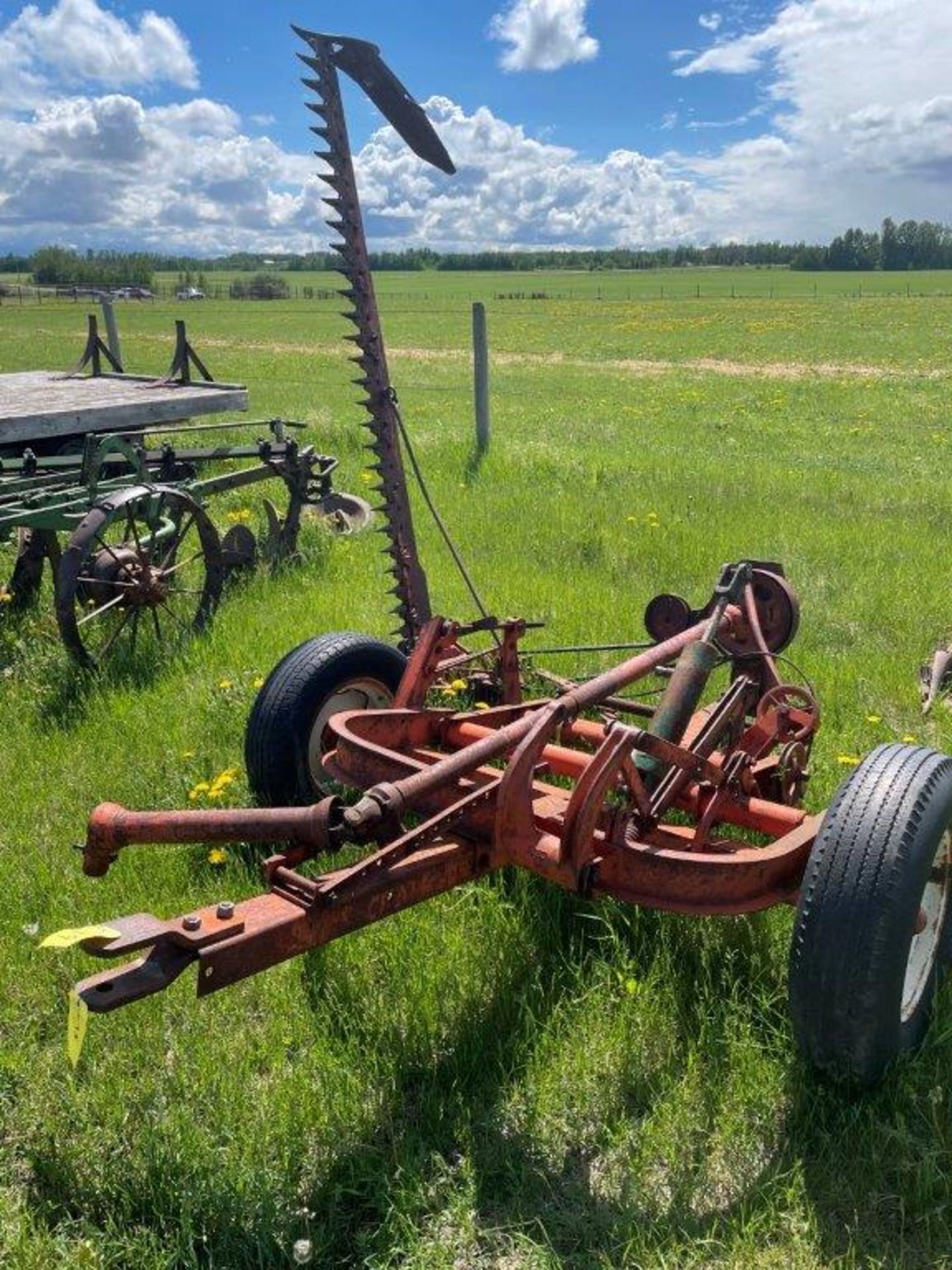 VINTAGE SICKLE BAR MOWER-8FT W/ TWIN WHEEL DRIVE