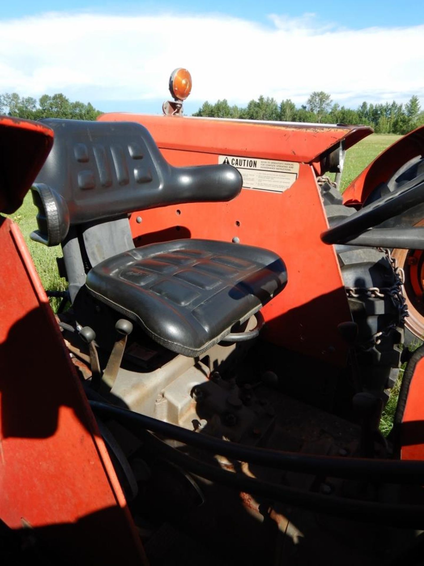 MF255 DIESEL TRACTOR, W/ MF235, FRONT END LOADER, 3PT, 18.4X30 RUBBER, TIRE CHAINS, S/N 9A302235, - Image 11 of 11