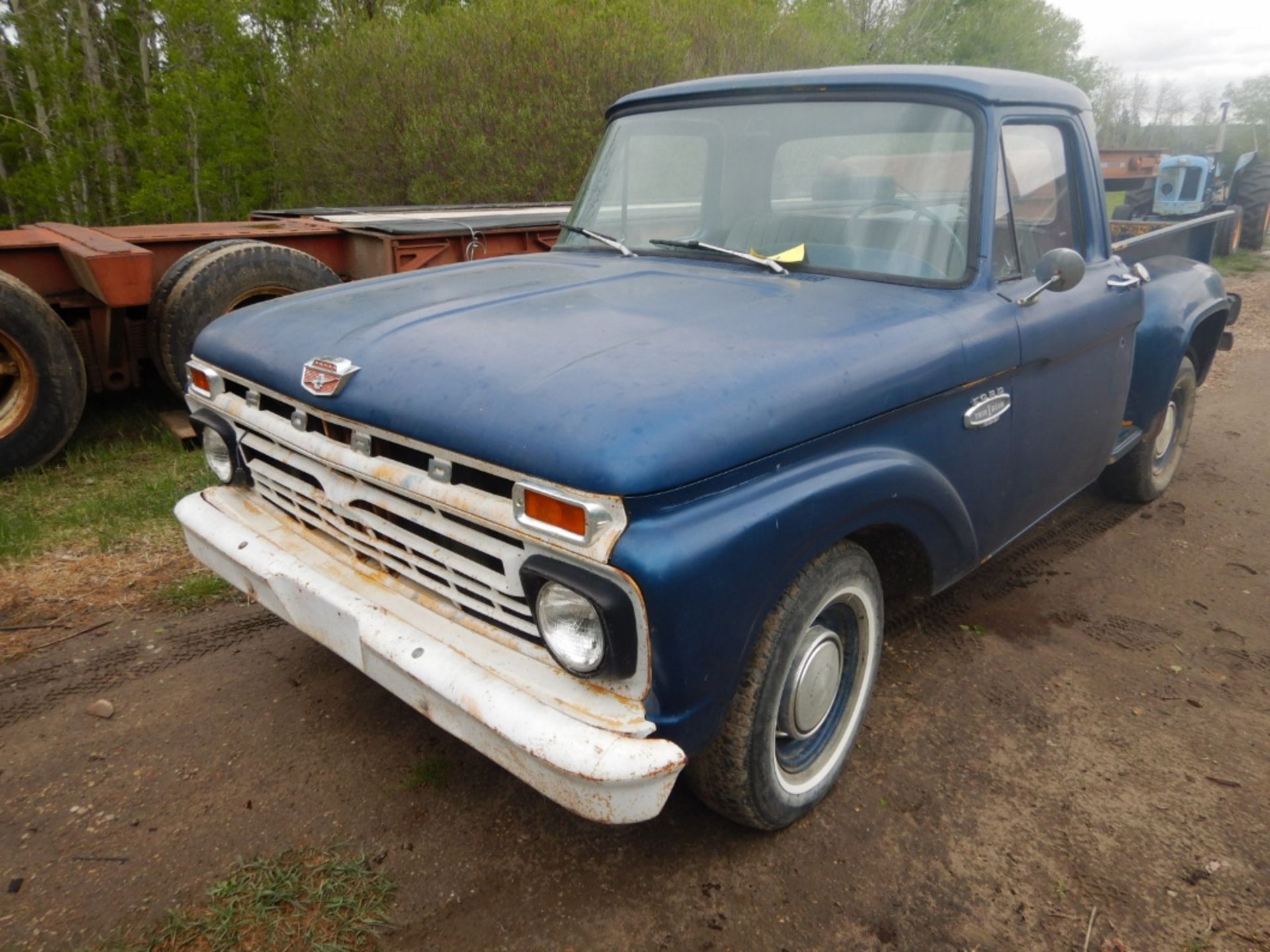 1966 FORD F100 STEP SIDE SHORT BOX PICKUP TRUCK W/ 300-6 CYD ENG., 3 SPD.TRANS, 88085 MILES