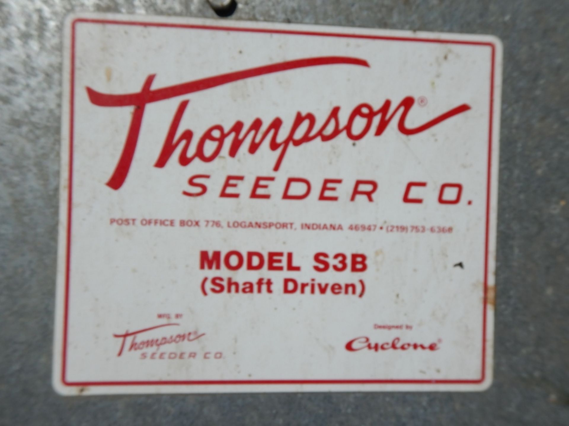 THOMPSON SEEDER CO. GRANNULAR BROADCASTER 3PT MODEL S3B - Image 2 of 5