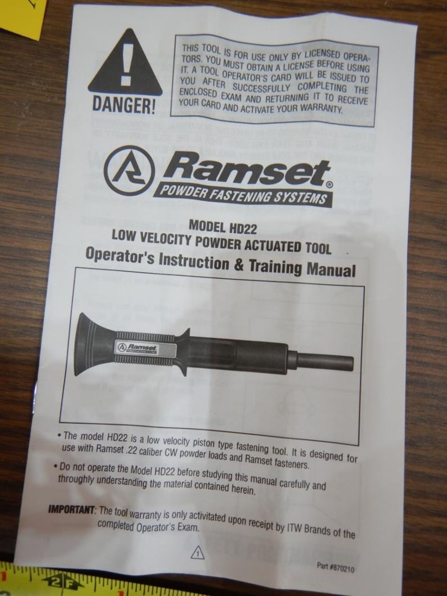 RAMSET POWDER ACTUATED TOOL WITH CHARGES & FASTENERS - Image 5 of 5