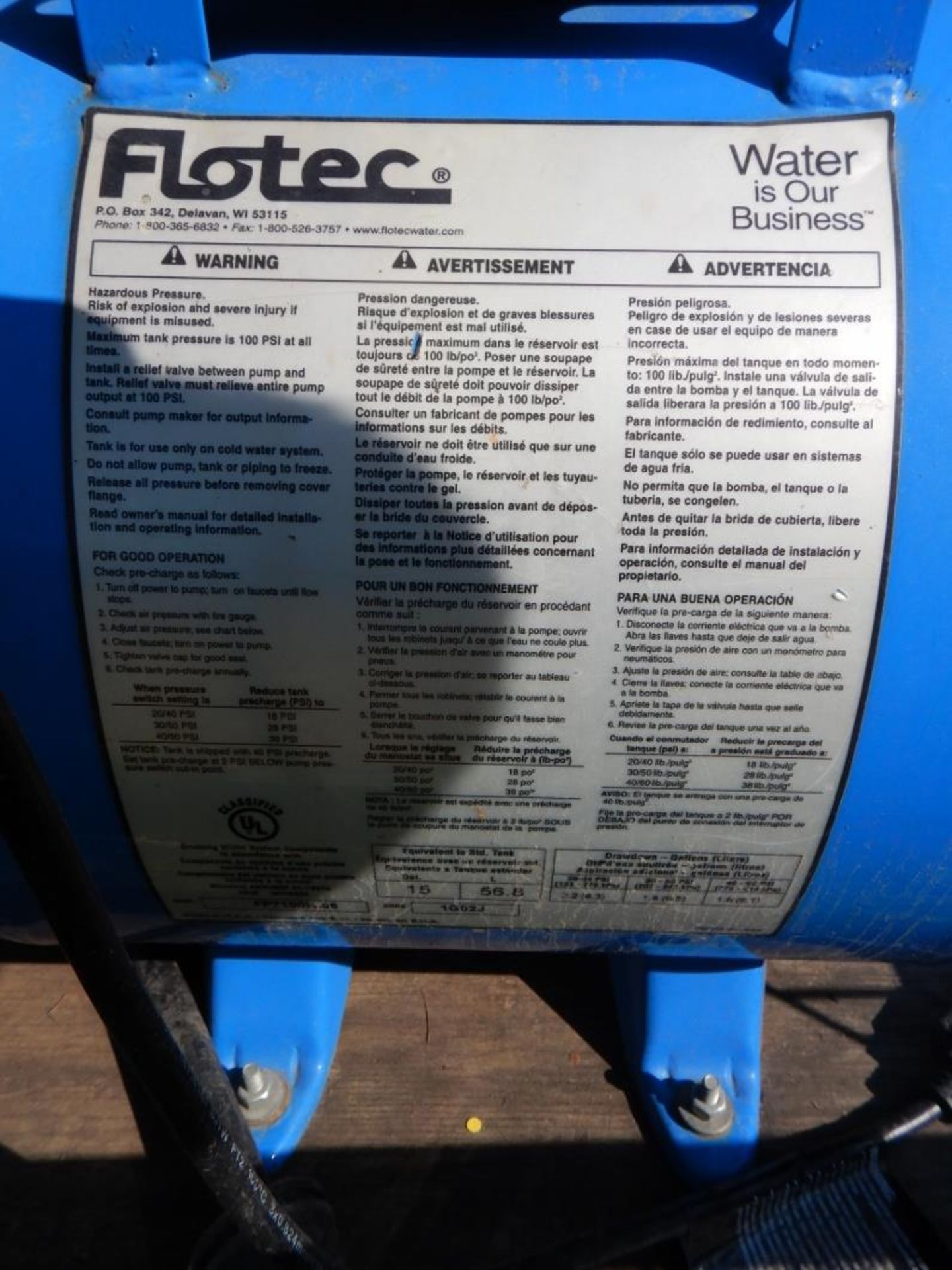 FLOTEC 15GAL FP7100H-08 SHALLOW WELL JET PUMP W/ DISCHARGE HOSE AND GARDEN HOSE - Image 3 of 6