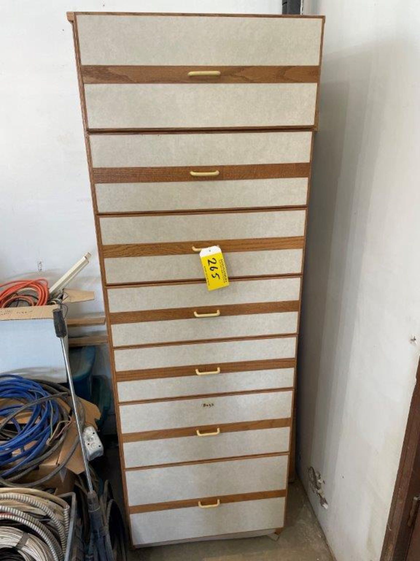 24"X78" MILLWORK 8 DRAWER SHOP STORAGE UNIT