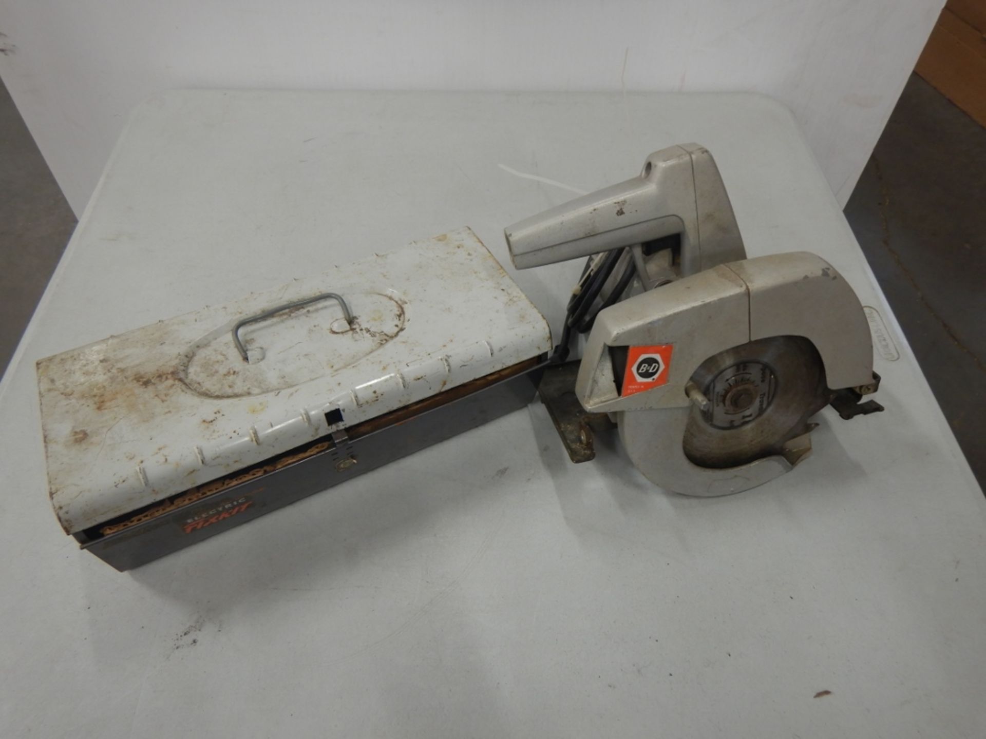 VINTAGE B&D CIRCULAR SAW AND DRILL, DRILL PUMP, ETC.