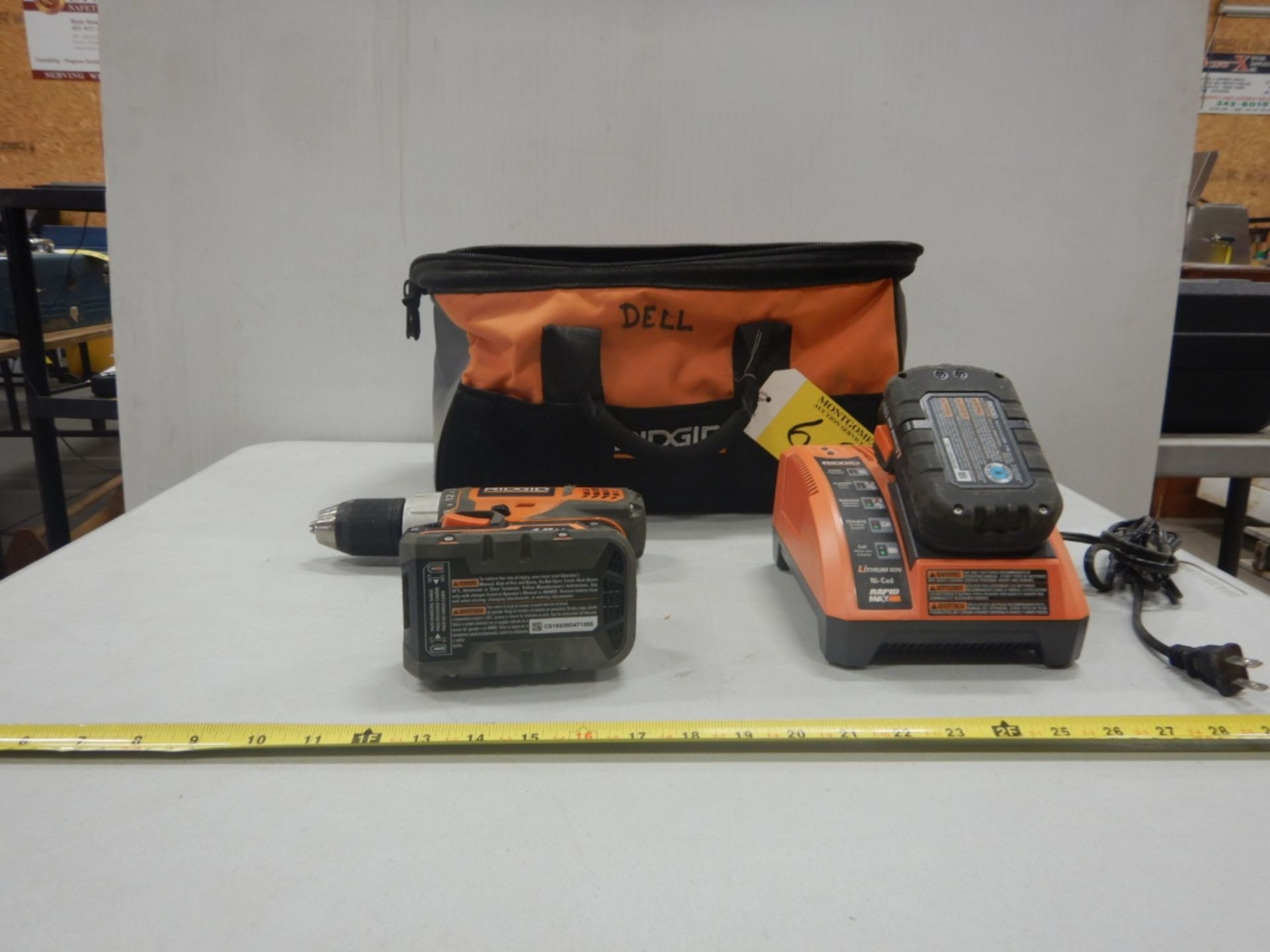 RIDGID 18V CORDLESS DRILL W/ BATTERIES AND CHARGER - Image 3 of 3