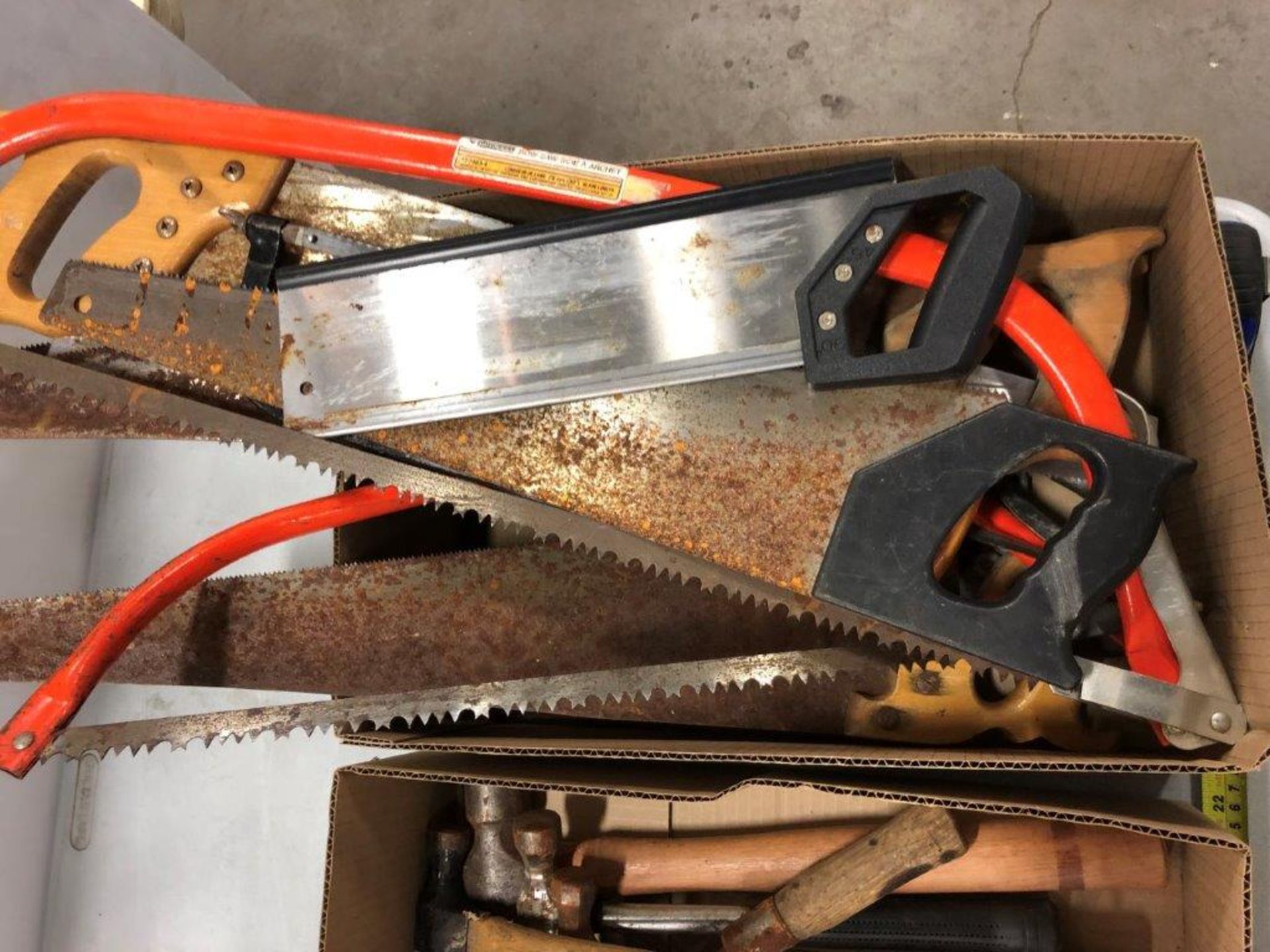 L/O ASSORTED HAND SAWS, SWEDE SAWS, BALL PEEN AND CLAW HAMMERS - Image 3 of 3