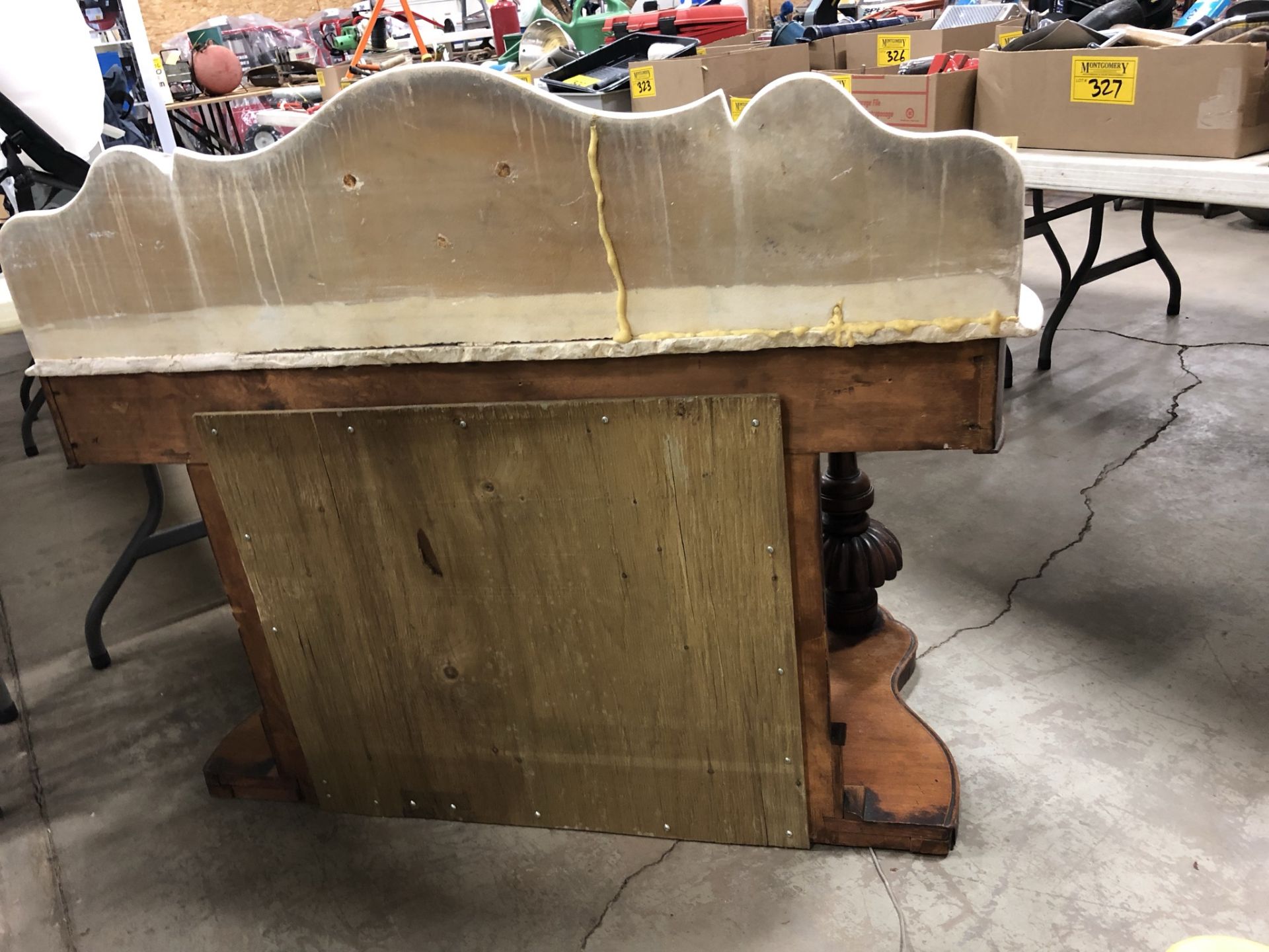 VINTAGE MARBLE TOP DRESSING TABLE - Image 4 of 4