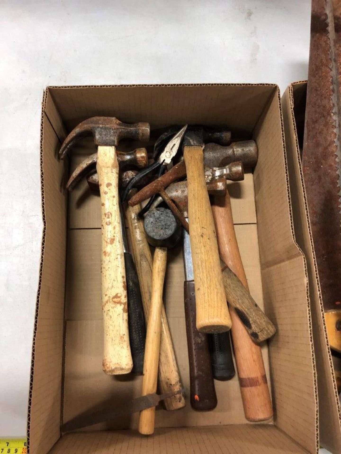 L/O ASSORTED HAND SAWS, SWEDE SAWS, BALL PEEN AND CLAW HAMMERS - Image 2 of 3