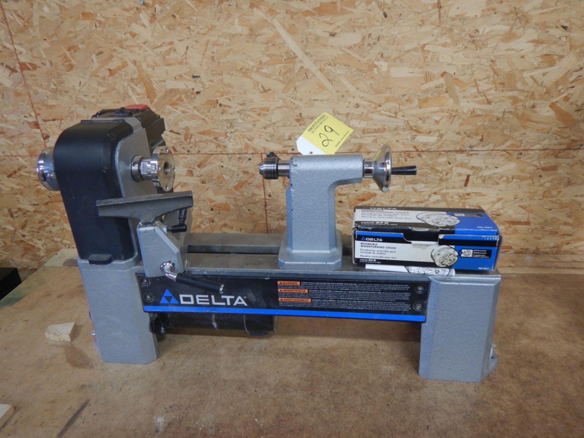 DELTA 12.5IN VARIABLE SPEED MIDI-LATHE W/ REVERSIBLE WOOD TURNING CHUCK