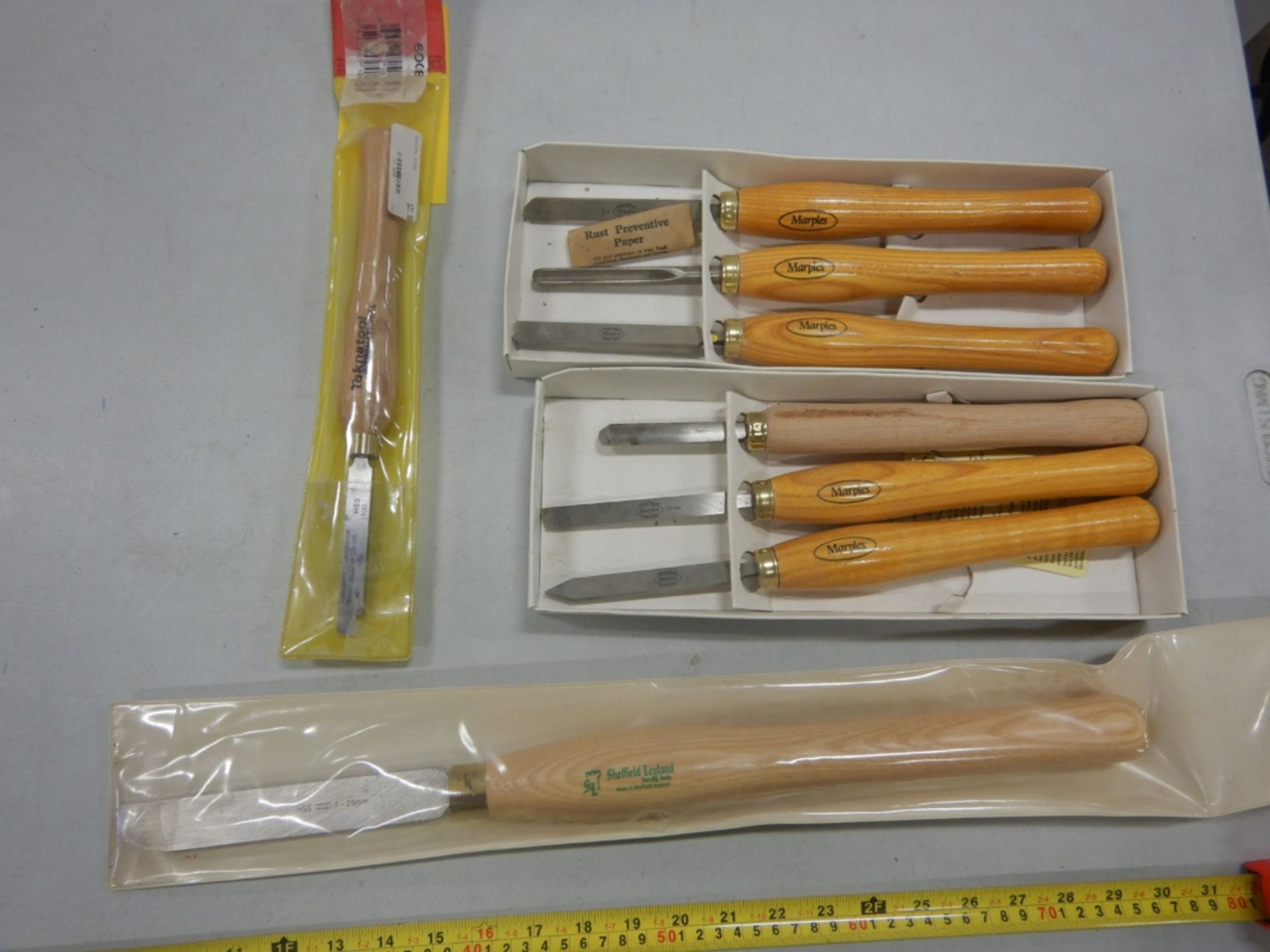 L/O ASSORTED MARPLES, TEKNATOOL, SHEFIELD LEYLAND LATHE CHISELS